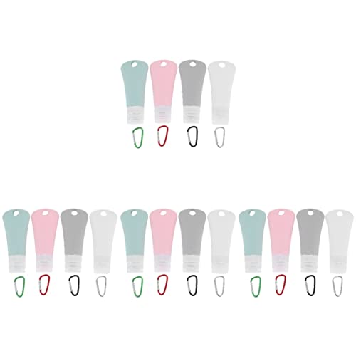 FRCOLOR 16-Pack Silicone Travel Shampoo Bottles Set - Leakproof Squeeze Tubes for Toiletries | Portable Shampoo, Conditioner & Lotion Containers for Air Travel, Gym & Vacation Essentials