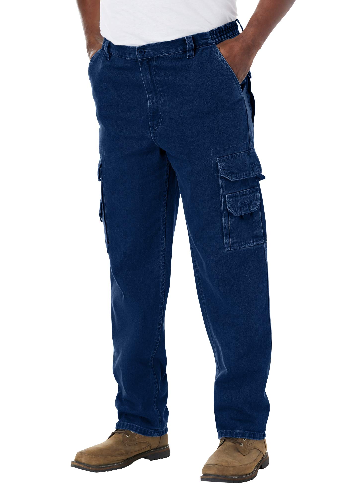 Boulder Creek by Kingsize Men's Big & Tall Marine Cargo Pants - Durable Work Pants for Outdoor Activities, Hiking & Casual Wear
