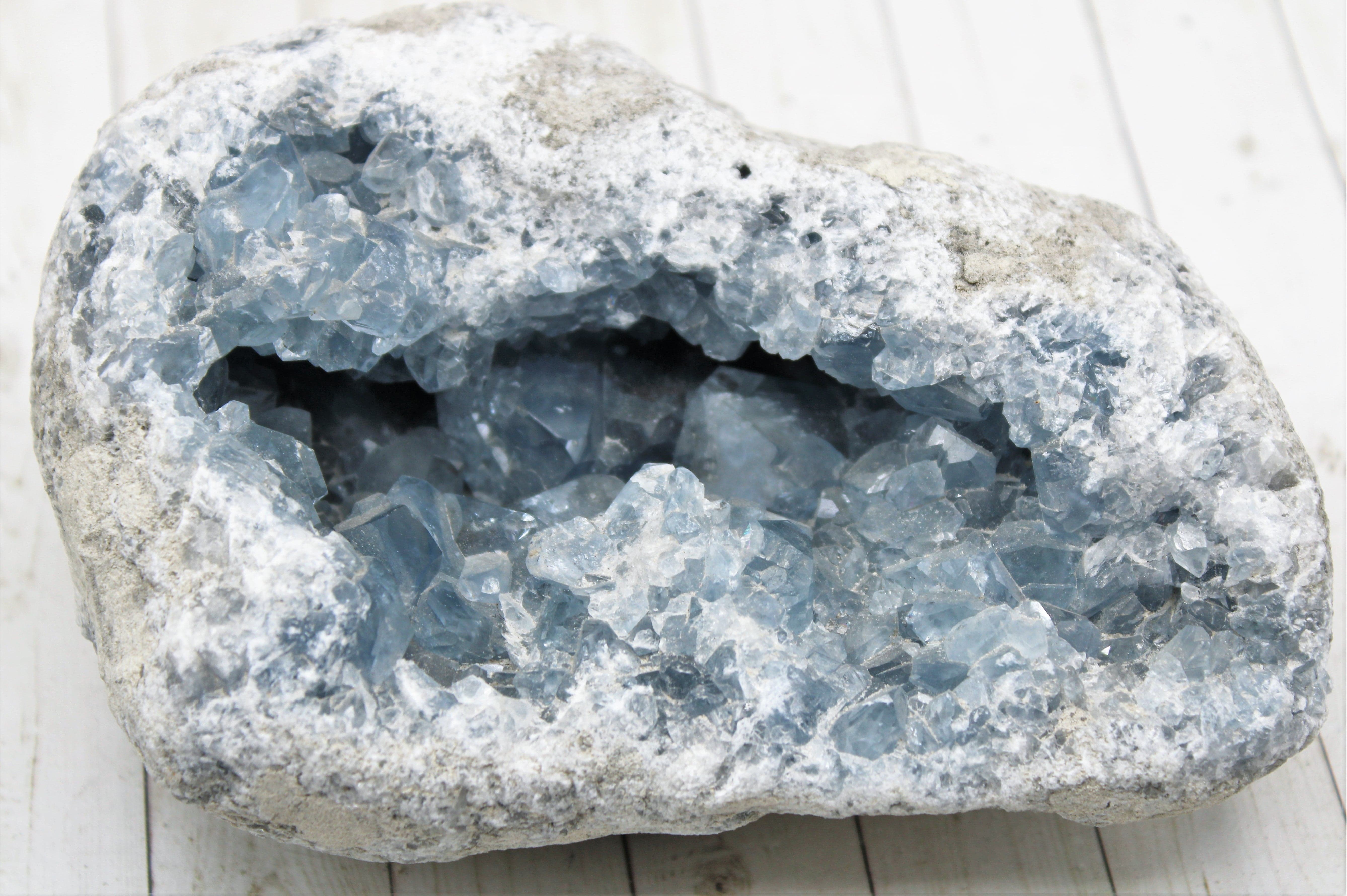 Natural Celestite Crystal Cluster - Healing Stone for Meditation, Spiritual Growth & Home Decor | Perfect for Reiki, Yoga & Energy Work