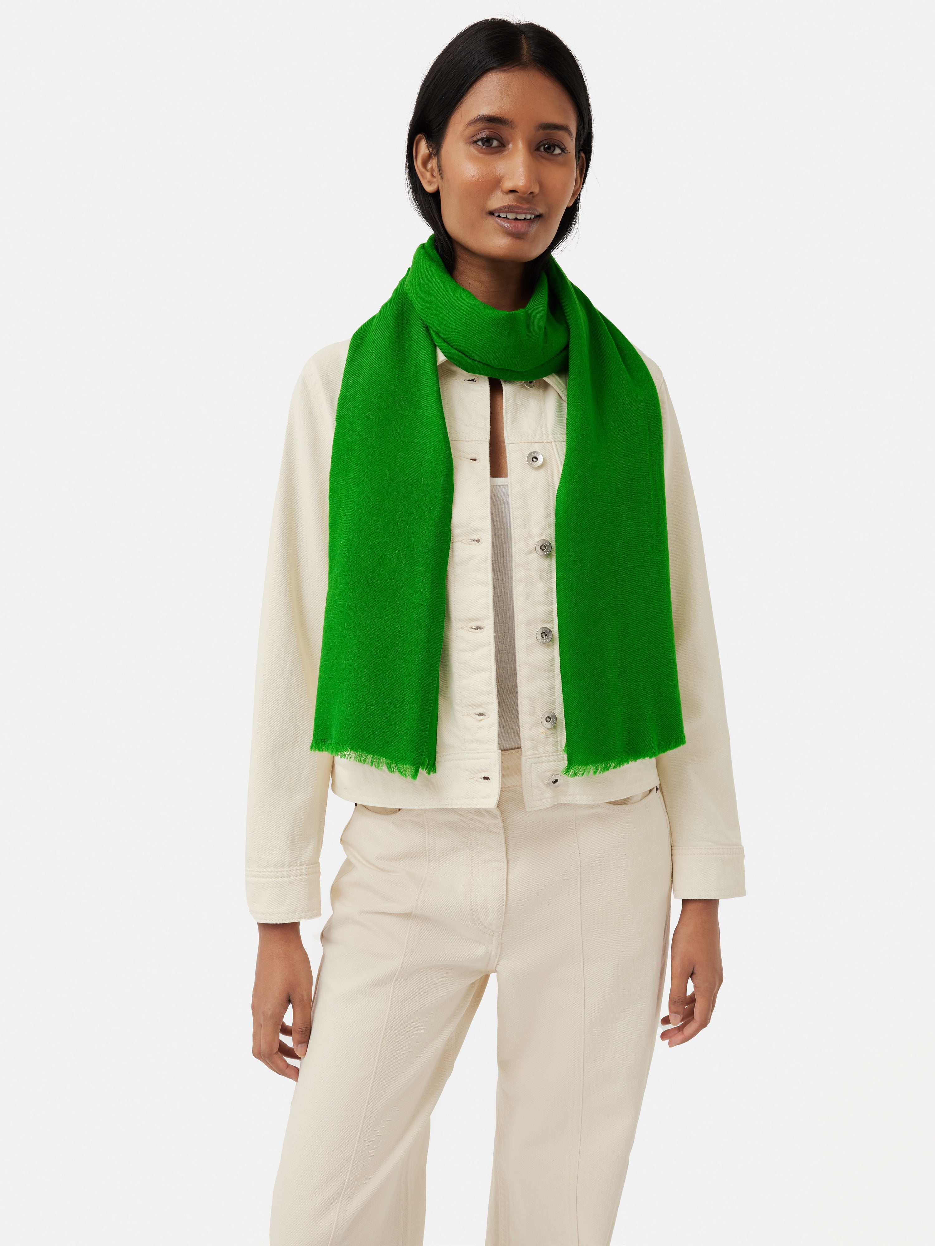 Luxury Wool Silk Pashmina Shawl - Soft Green Cashmere Blend Scarf for Women - Perfect for Winter Fashion, Office Wear & Evening Events