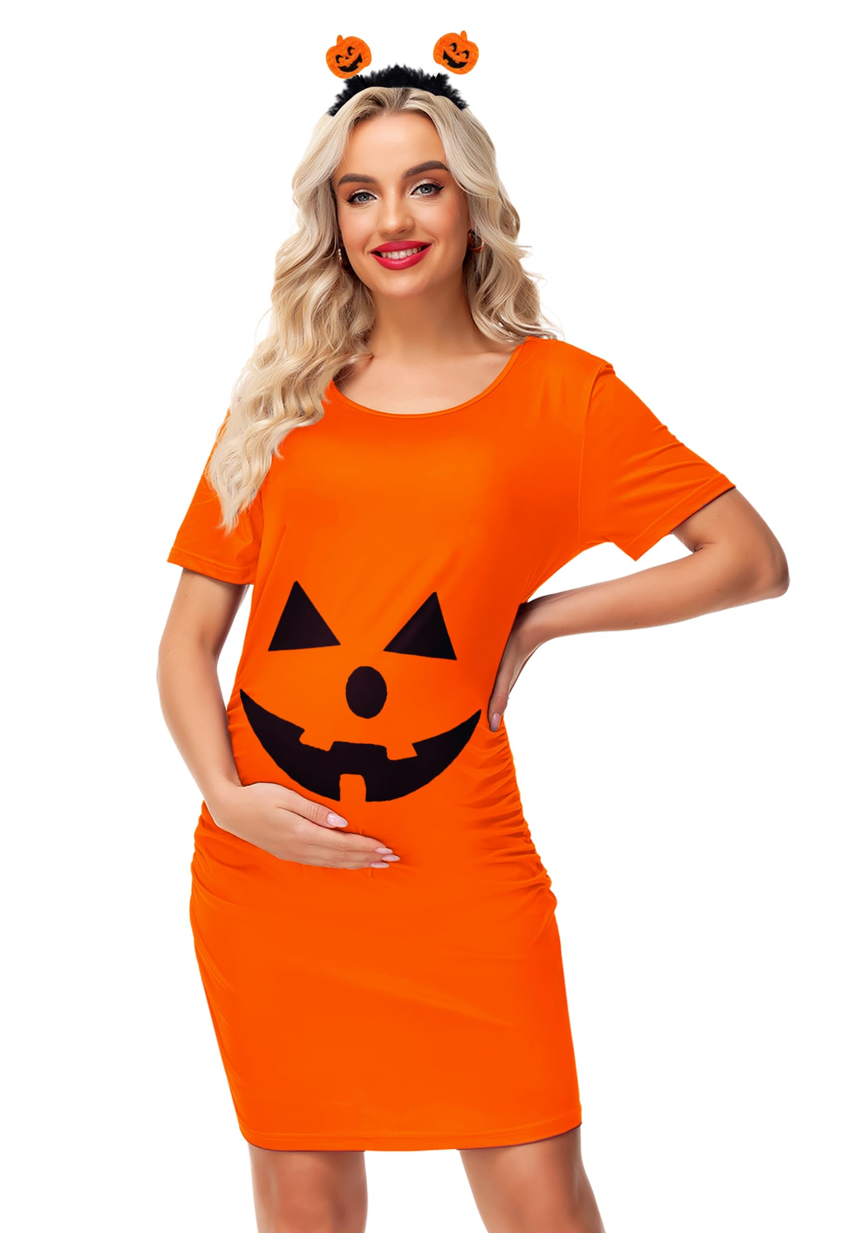 Deerose Women's Christmas Maternity Dress - Holiday Party Outfit for Pregnant Women | Festive Pregnancy Costume for Xmas Photos, Family Gatherings & Office Parties