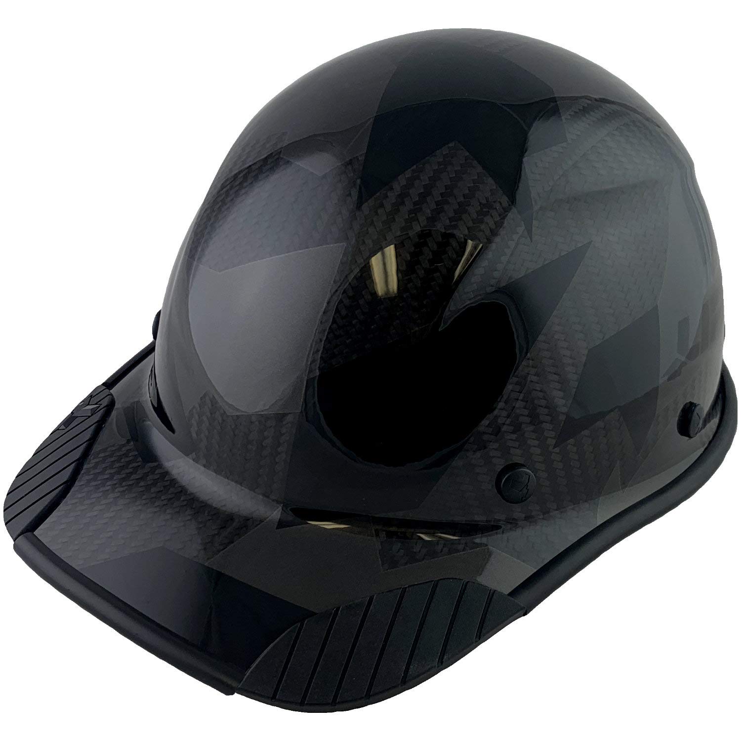 Texas America Safety DAX Carbon Fiber Hard Hat - OSHA Approved, Lightweight & Durable Cap Style Safety Helmet with Tote Bag (Camo Black) - Ideal for Construction, Mining & Industrial Work Sites