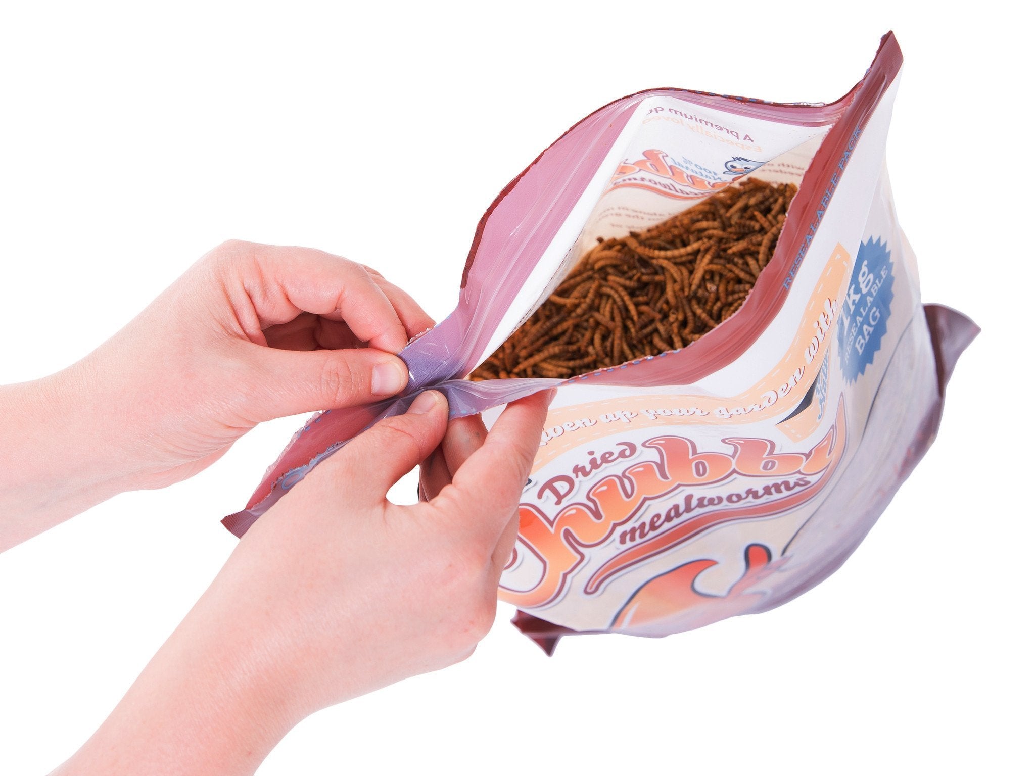 2Lbs Chubby Dried Mealworms - High Protein Bird & Chicken Feed - Perfect for Wild Birds, Backyard Chickens, Reptiles & Fishing Bait