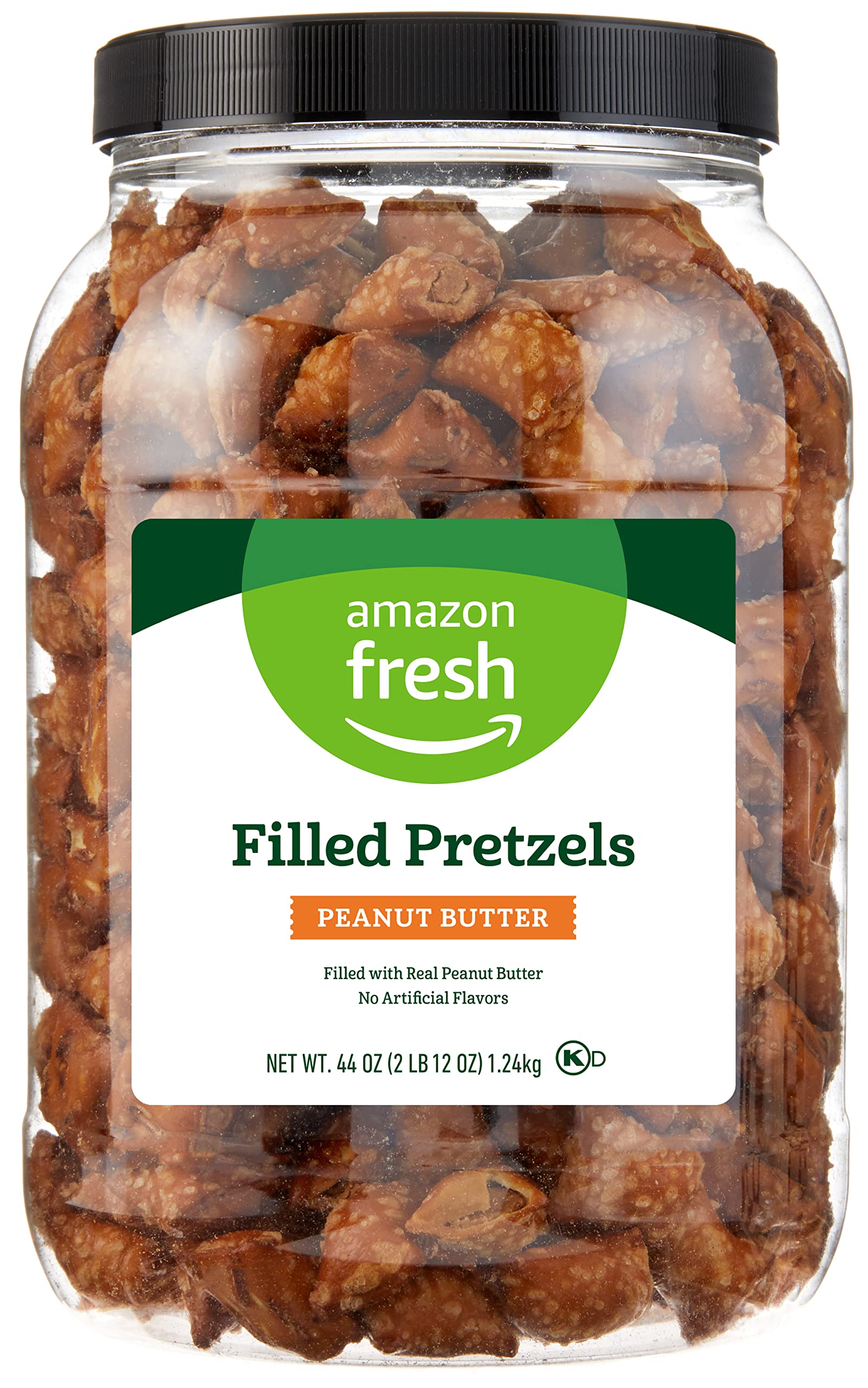 Crunchy Peanut Butter Filled Pretzels 44 oz - Bulk Snacks for Parties, Office & School Lunch - Gluten Free & Vegan Friendly