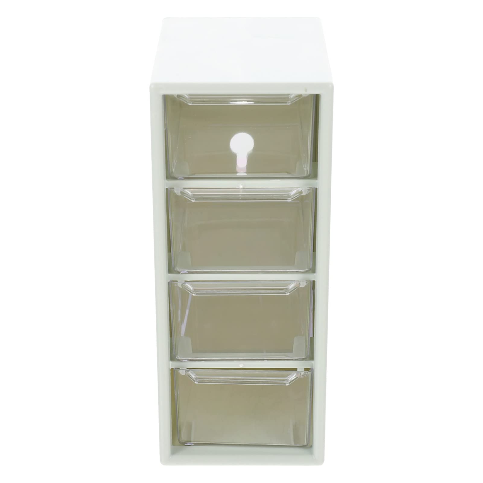 Zerodeko 4-Layer Clear Plastic Storage Drawers - Desktop Organizer for Makeup, Jewelry, Office Supplies | Space-Saving Dormitory & Home Office Organization Solution for Small Spaces