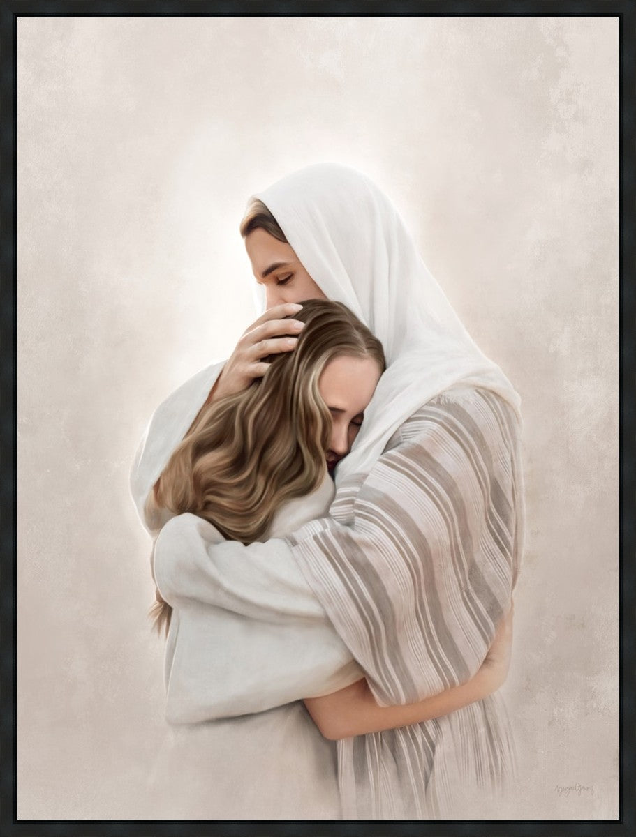 Encircled in His Love Gallery Wrap Canvas - Inspirational Christian Wall Art for Home, Church & Office Decor - Perfect for Living Room, Bedroom & Prayer Space