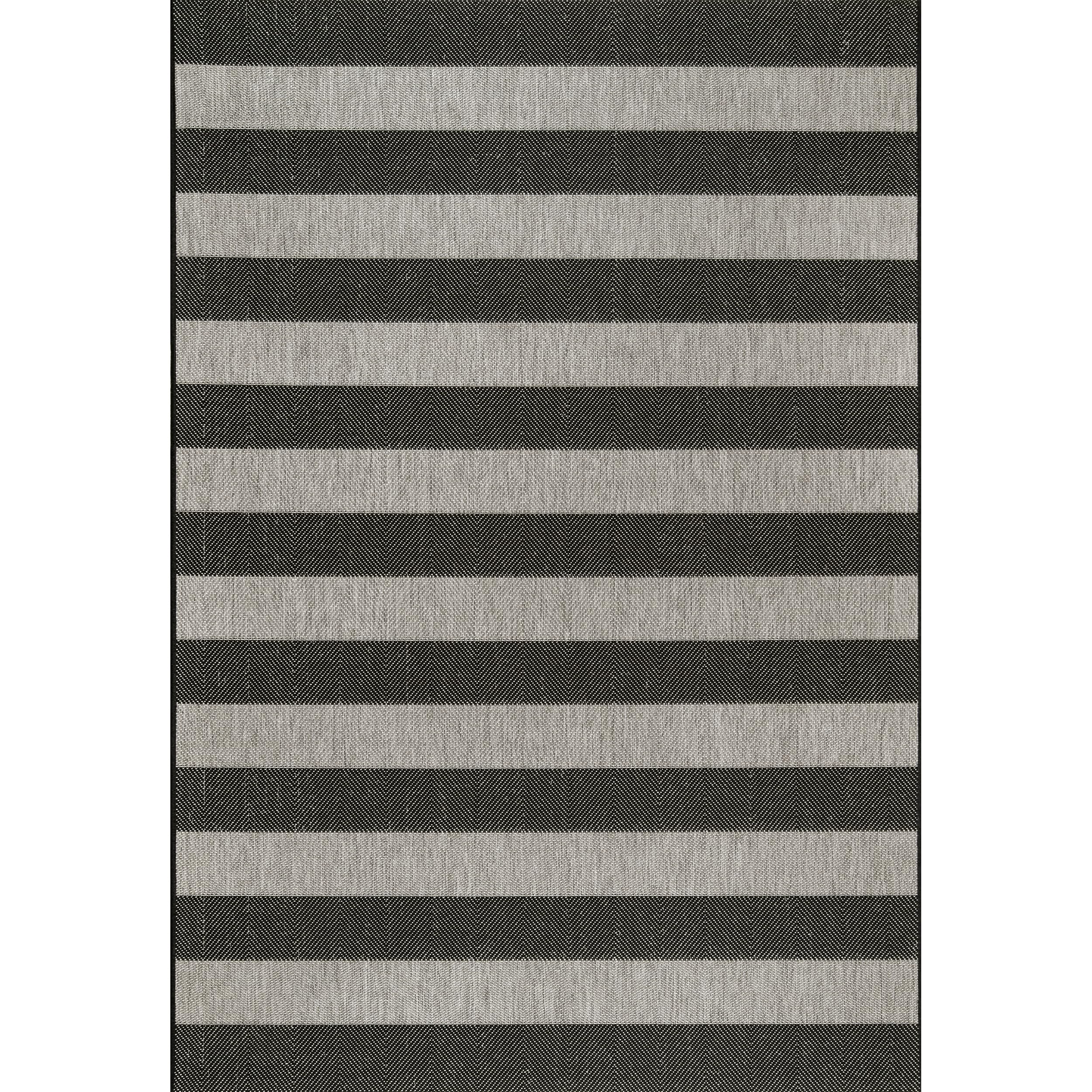 nuLOOM 9' x 13' Outdoor Rug - OEKO-TEX Certified, Weatherproof & Durable for High Traffic Areas - Perfect for Patio, Deck, Balcony & Backyard - Alexis Black Design