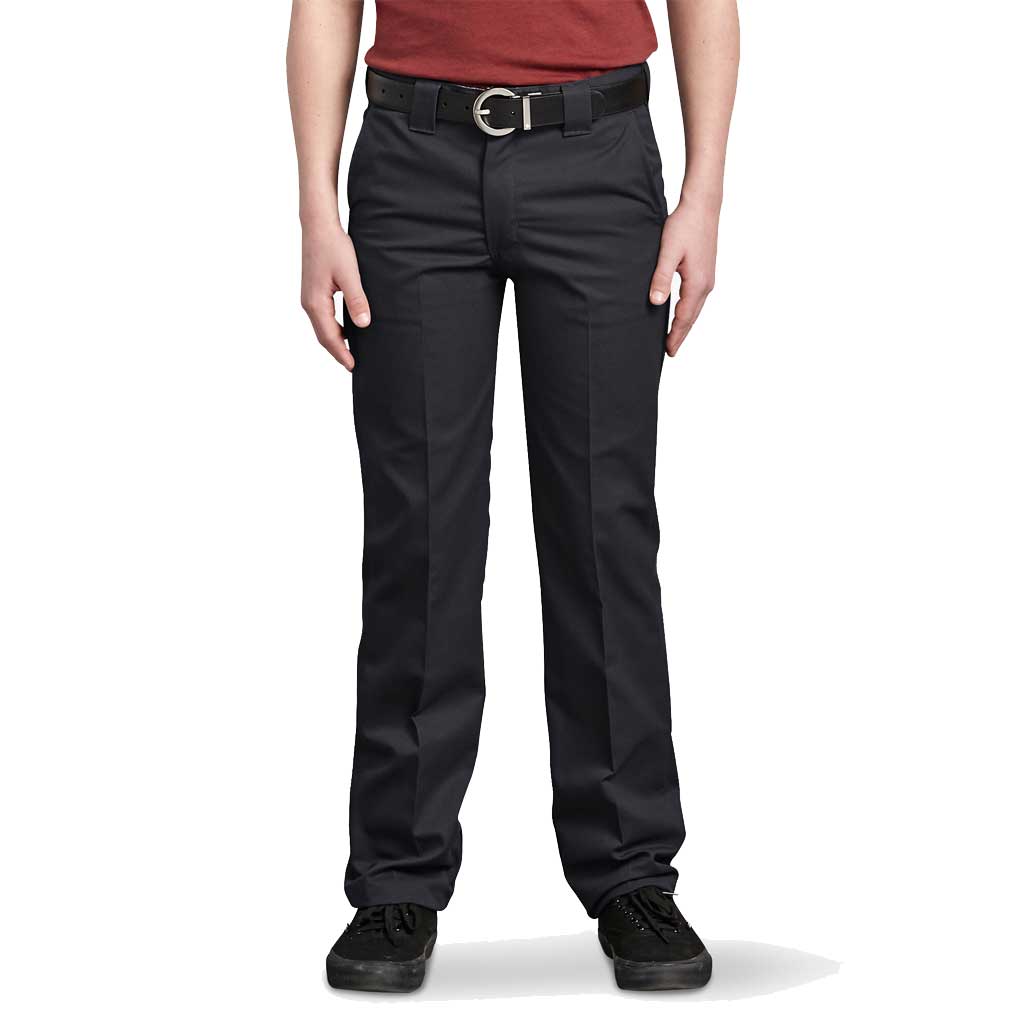 Dickies Boys Slim Straight Twill Pants - Black | Durable School & Casual Wear for Kids