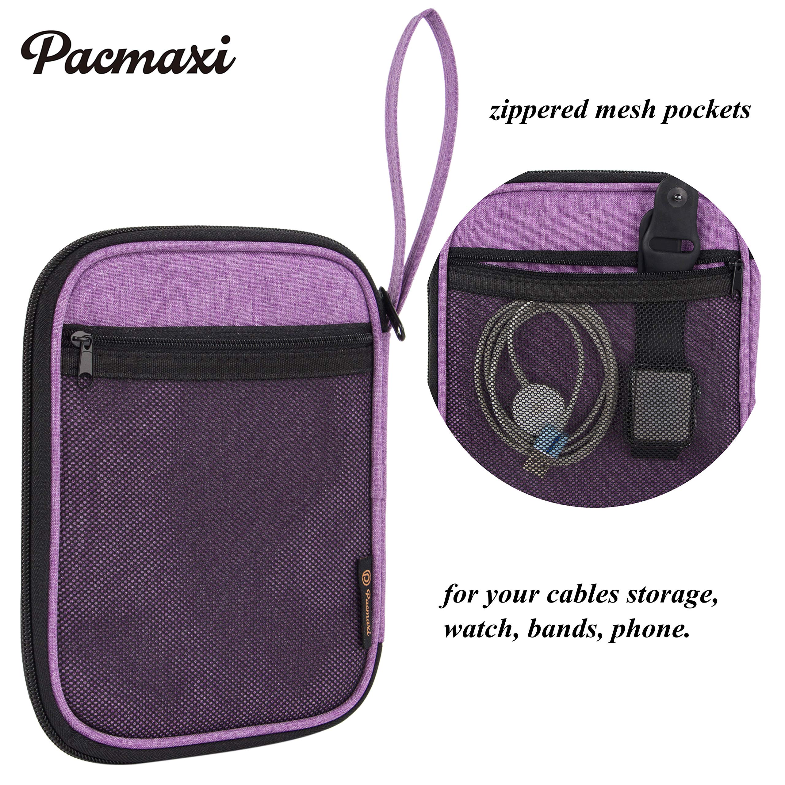 PACMAXI Watch Band Storage Organizer - Holds 10 Watch Straps, Travel-Friendly Watch Band Carrying Case with Zipper Closure, Durable Watch Accessories Organizer (Purple) - Perfect for Travel, Home Storage & Watch Collection Organization