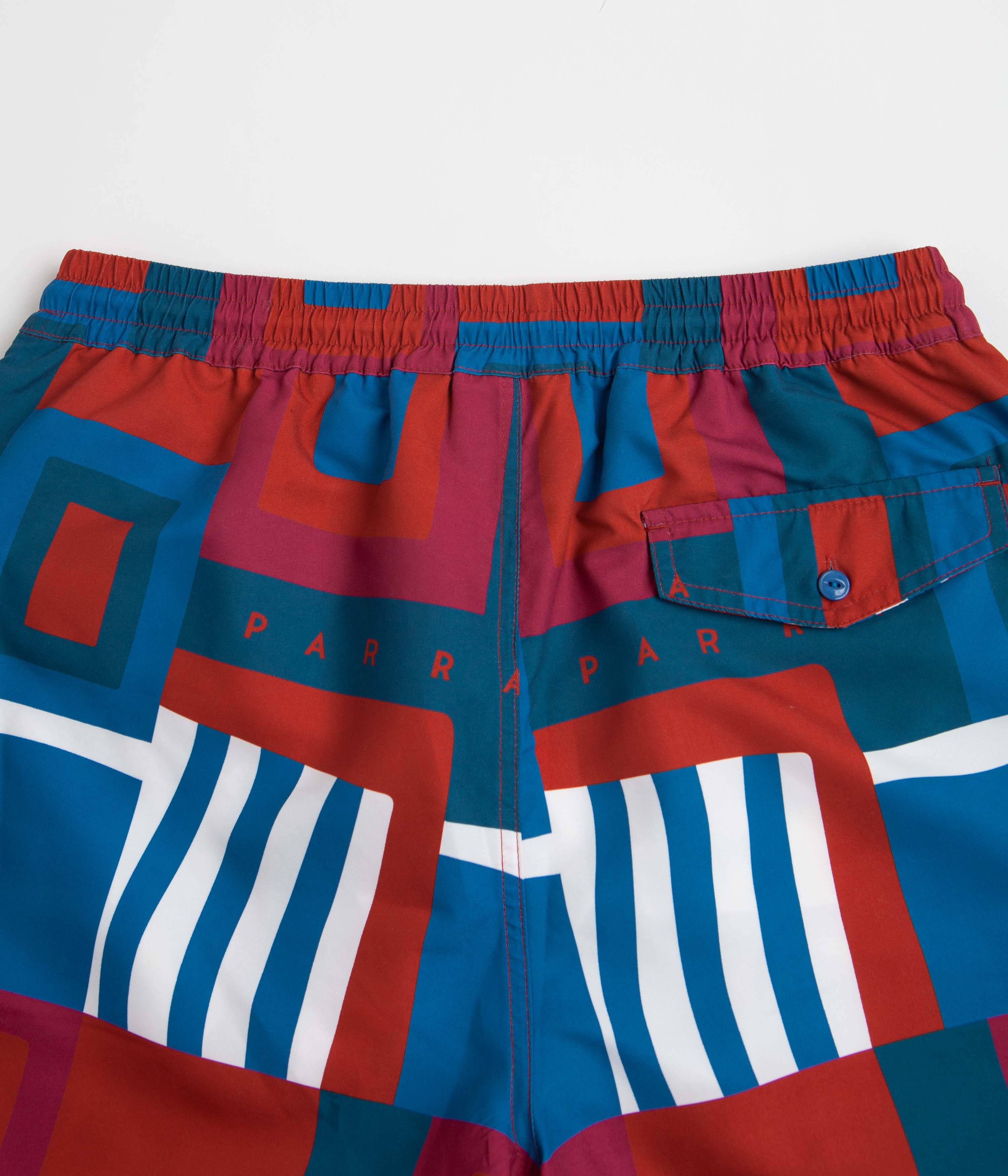 Parra Hot Springs Pattern Swim Shorts for Men - Quick Dry, Comfortable Beach Swimwear - Perfect for Swimming, Surfing, and Summer Vacations