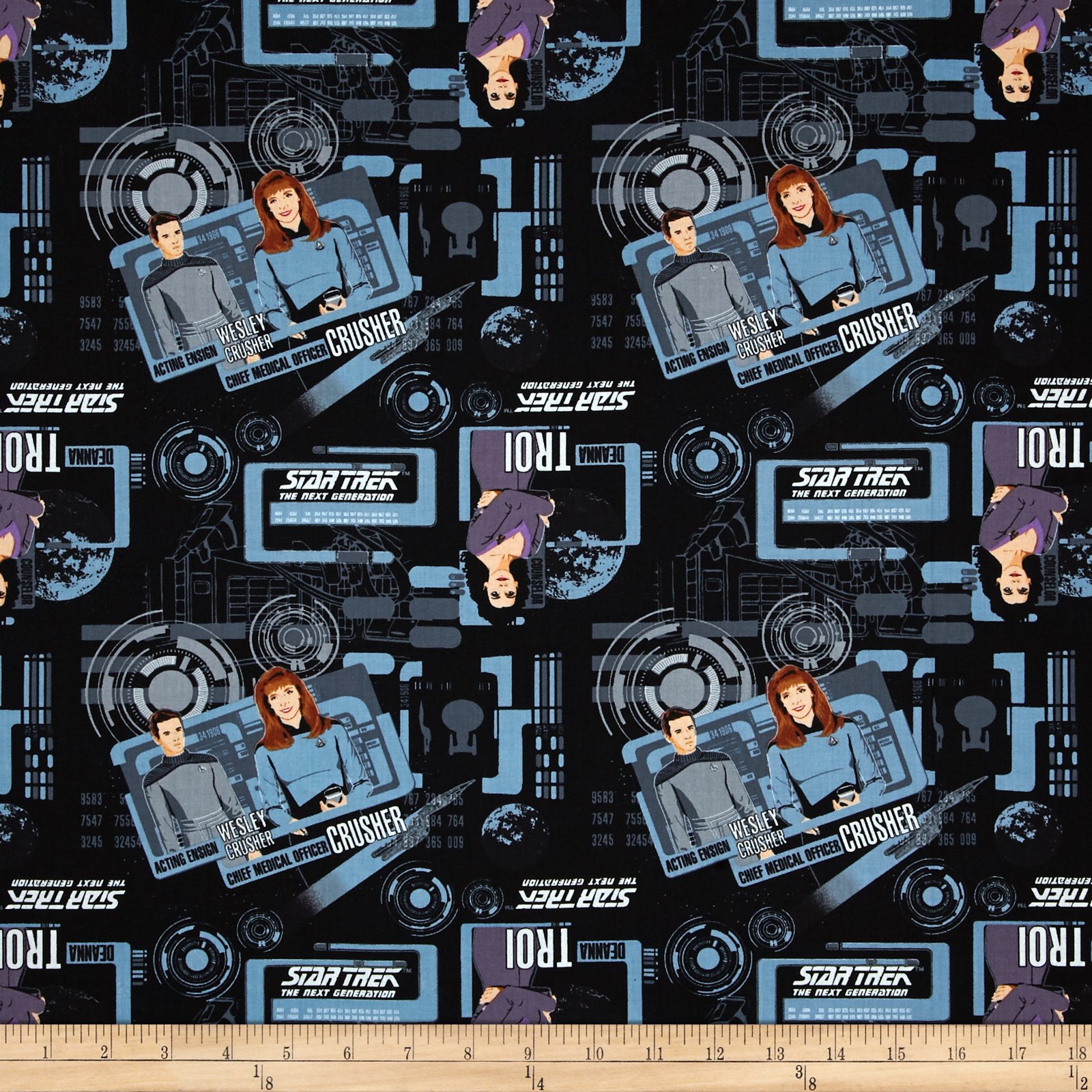Star Trek The Next Generation Blue Uniforms Quilt Fabric by The Yard - Premium Cotton Fabric for DIY Quilting, Cosplay & Home Decor Projects