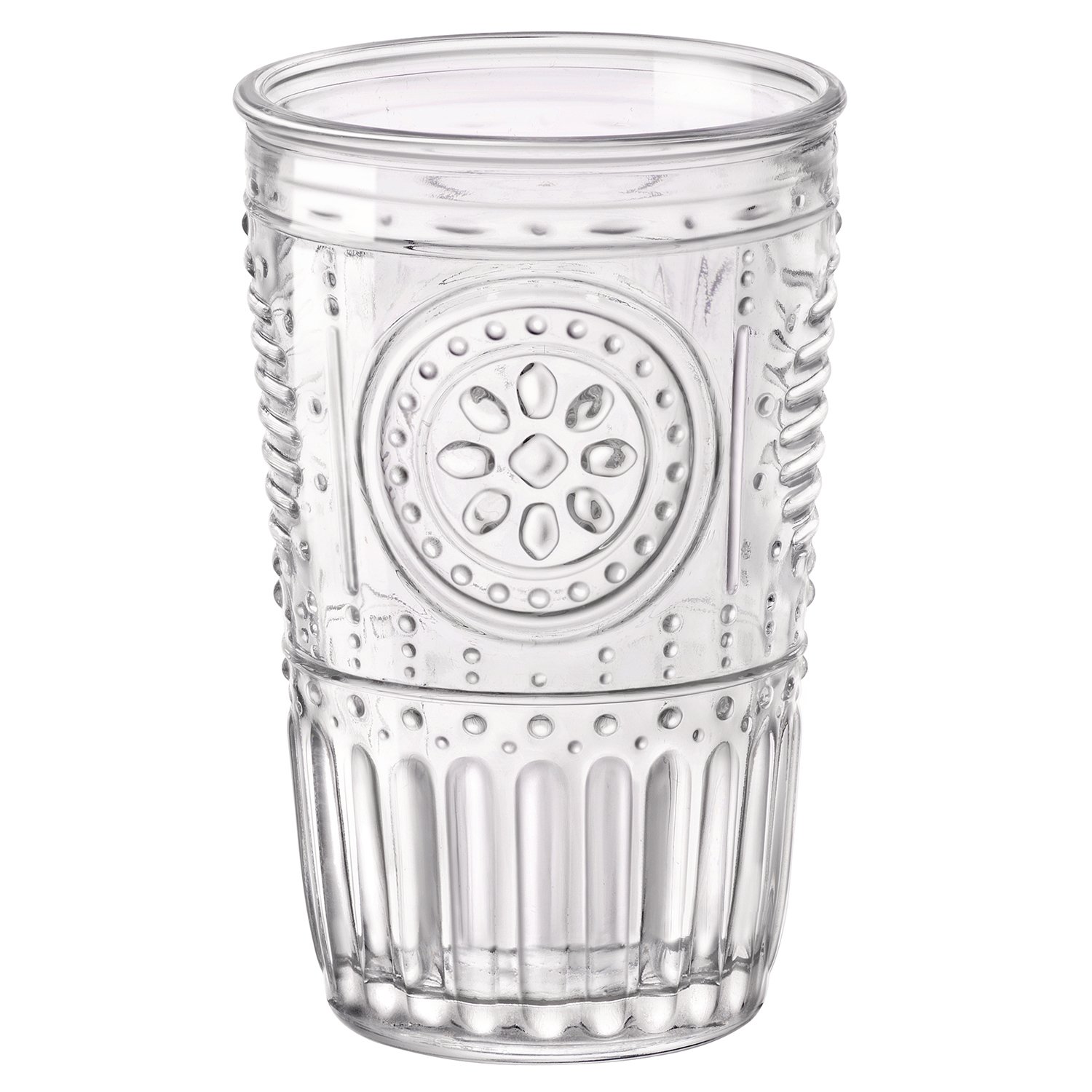 Bormioli Rocco Romantic Water Glass Set of 4 - 10.25 oz Premium Italian Glassware for Water, Juice, Soda & Beverages - Elegant Drinking Glasses for Dinner Parties, Bars, Restaurants & Home Entertaining