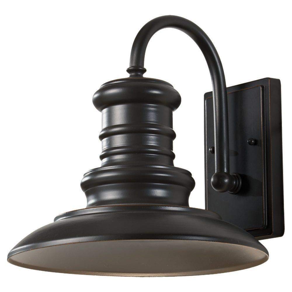 Feiss OL8601RSZ-F Redding Station Outdoor Wall Lantern - 1-Light Bronze Fixture (12