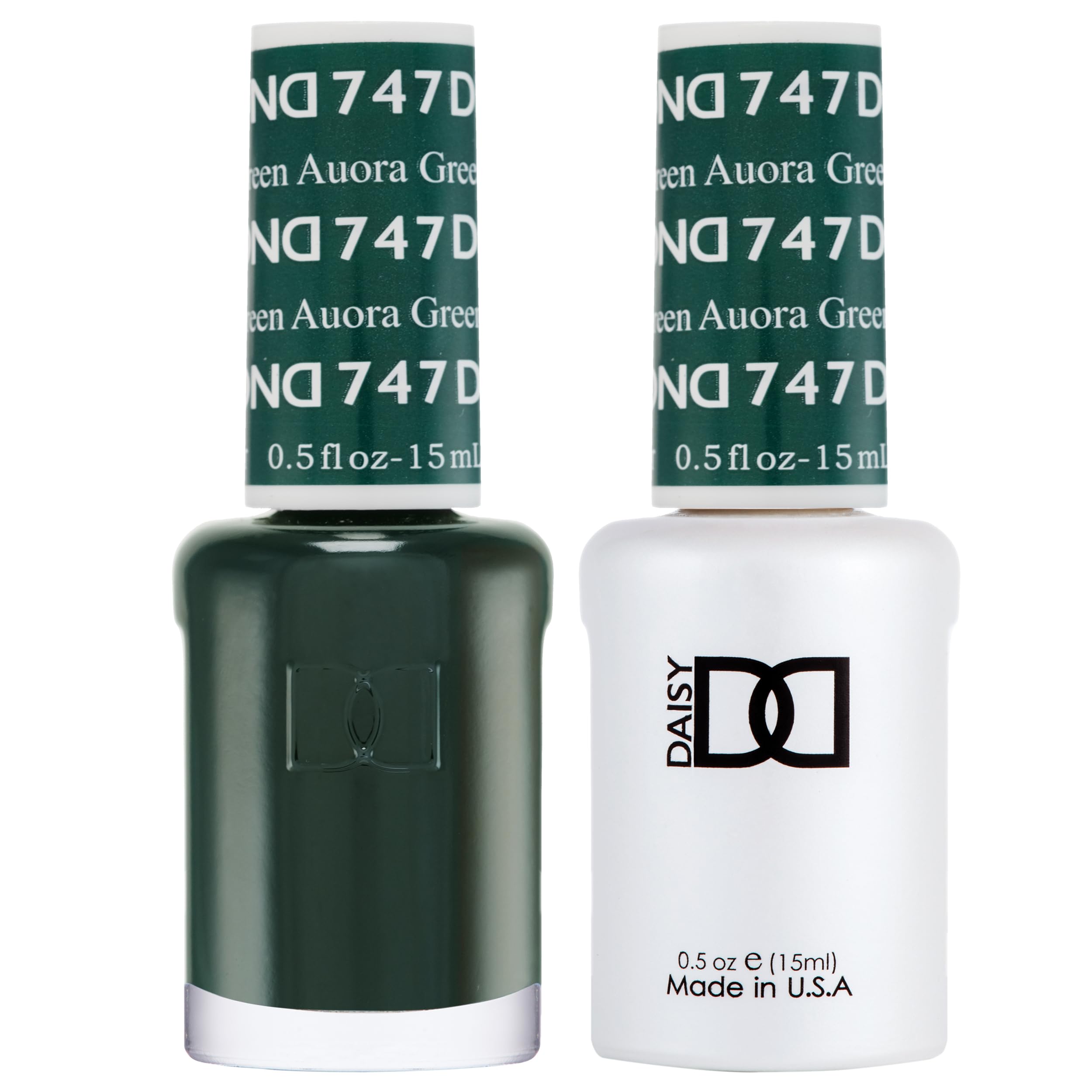 DND Gel Polish Set - 1 Gel Polish & 1 Nail Polish in 747 Aurora Green (0.5 Fl Oz) | Long-Lasting Manicure for Home & Salon Use | Perfect for Nail Art & Professional Nail Designs