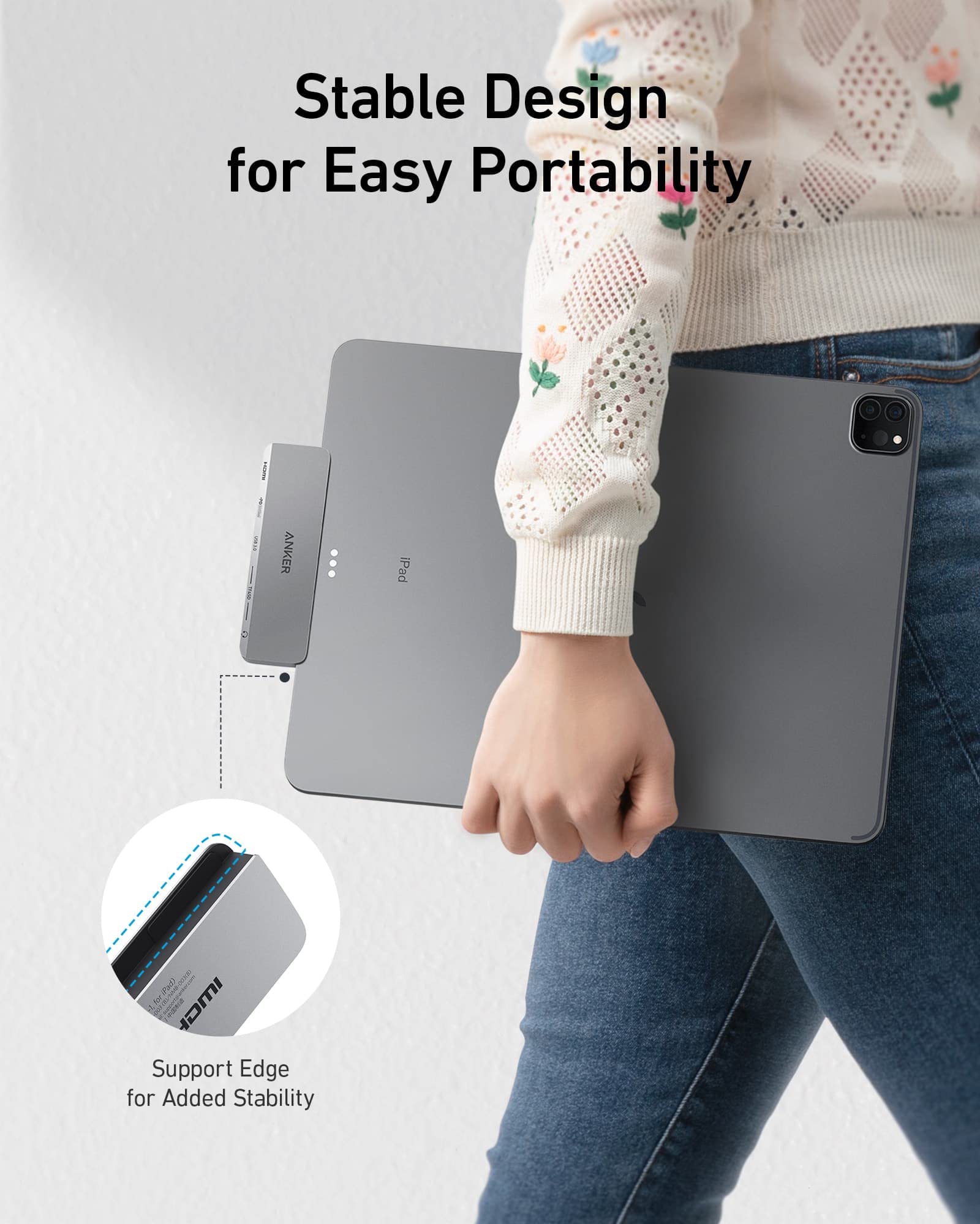 Anker 6-in-1 USB C Hub with 4K HDMI, 100W PD, USB-A, SD/microSD Card Reader - Compatible with iPad Pro/Air/Mini 6th Gen, MacBook, Laptop - Expand Connectivity for Work, Travel & Home Office (Space Gray)