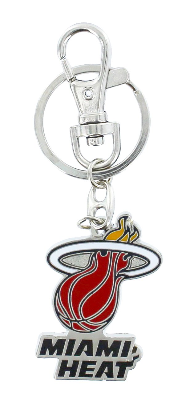 Aminco NBA Miami Heat Team Logo Heavyweight Keychain - Durable Metal Key Ring for Fans, Gifts & Everyday Use
