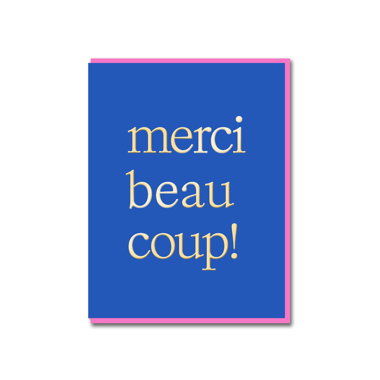 Merci Beaucoup Thank You Greeting Card - Elegant French Appreciation Cards for Friends, Family & Coworkers - Perfect for Birthdays, Anniversaries & Special Occasions