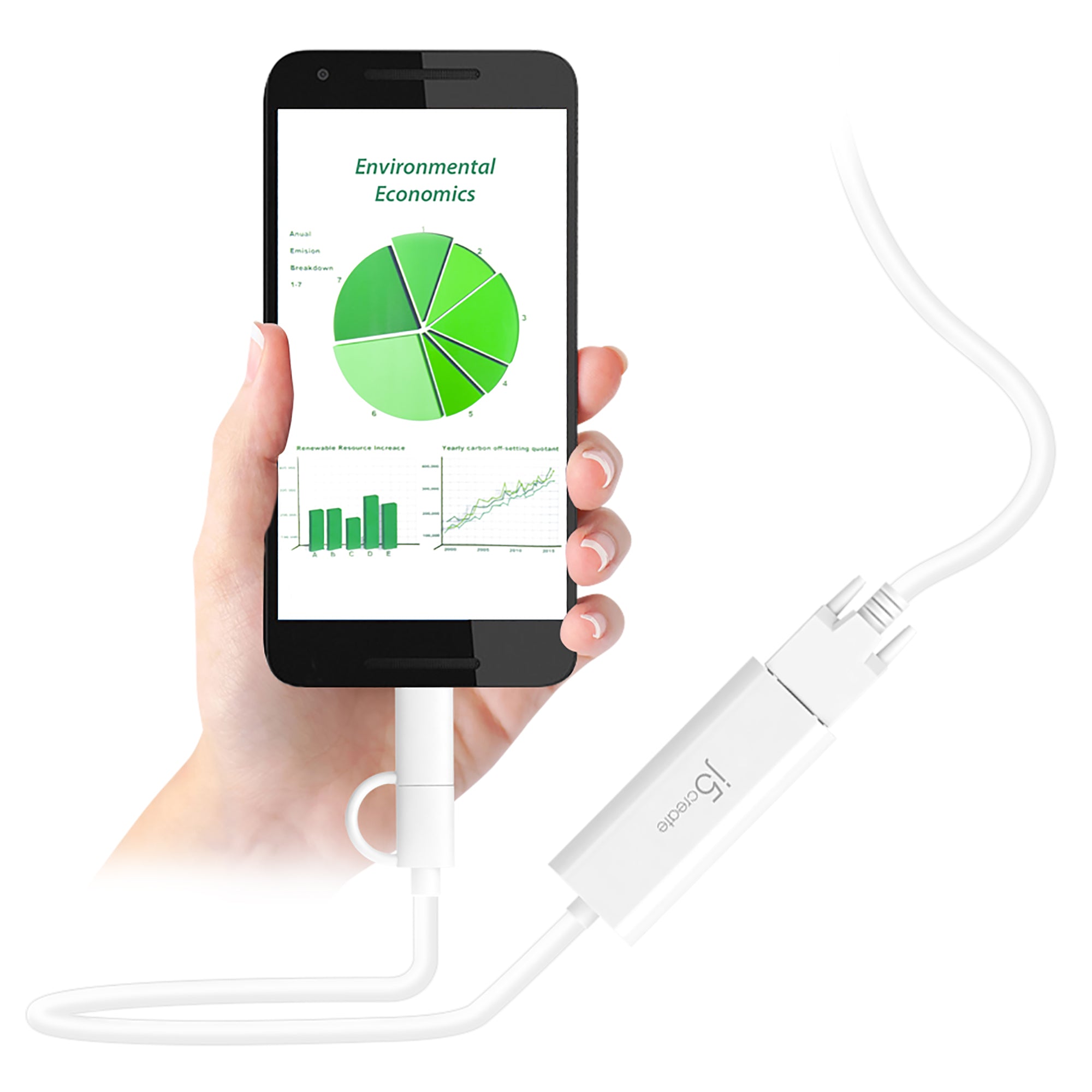 Android™ USB to VGA Adapter - Connect Laptop/PC to Monitor or Projector - for Presentations, Gaming & Home Office Setup