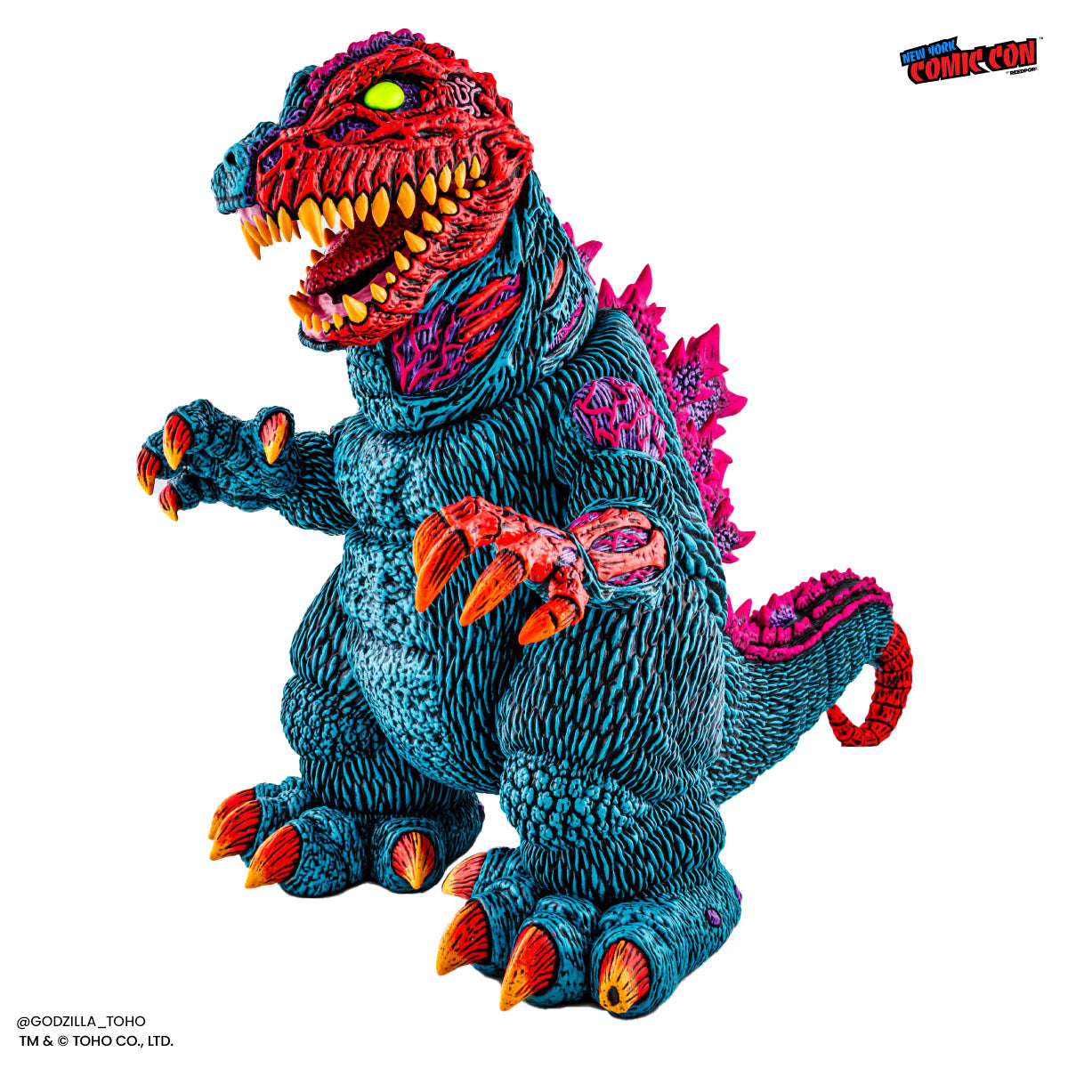 Godzilla Designer Vinyl Figure by James Groman - Psychedelic Variant Collectible Toy | Perfect for Anime Fans, Pop Culture Collectors & Home Office Decor