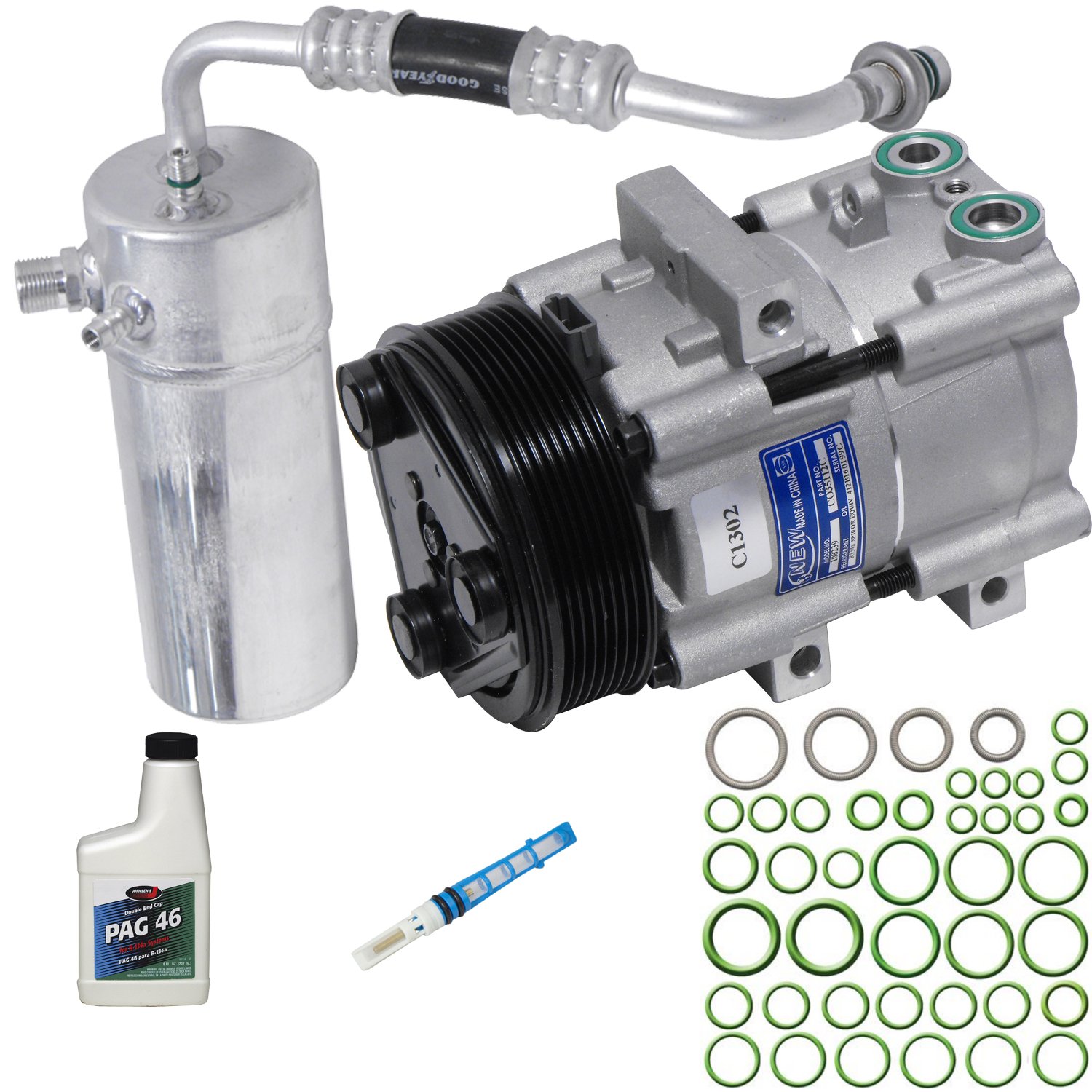 Universal Air Conditioner KT 4157 A/C Compressor & Component Kit - Replacement Parts for Car AC Repair & Maintenance - Perfect for DIY Mechanics & Auto Shops