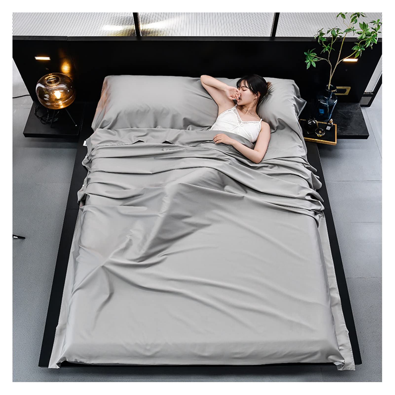Ultra-Light Cotton Sleeping Bag Liner for Camping & Travel - Breathable 4-Season Portable Bed Sheet for Hotels, Hostels & Outdoor Adventures - Perfect for Backpacking, Hiking and Family Trips