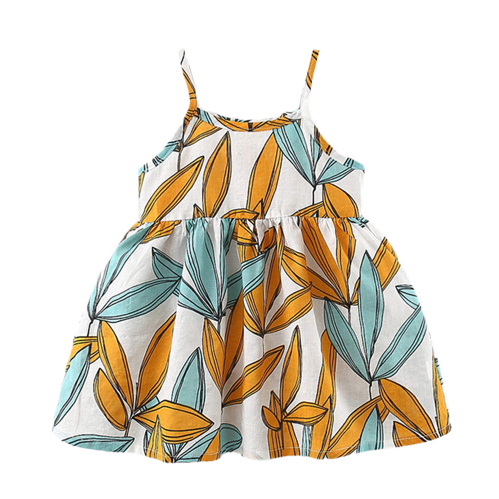 **Toddler Sleeveless Floral Dress for Boys & Girls - Soft Cotton Beach Slip Dress for Kids - Perfect for Summer, Beach Outings & Playdates**