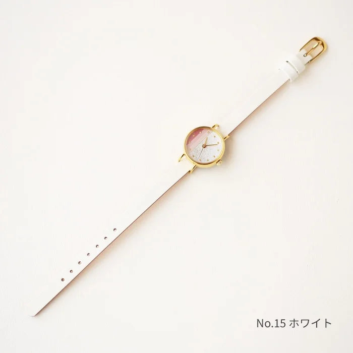 Elegant Women's Wristwatch - White & Pink Japanese Handmade Watch for Casual, Office & Special Occasions