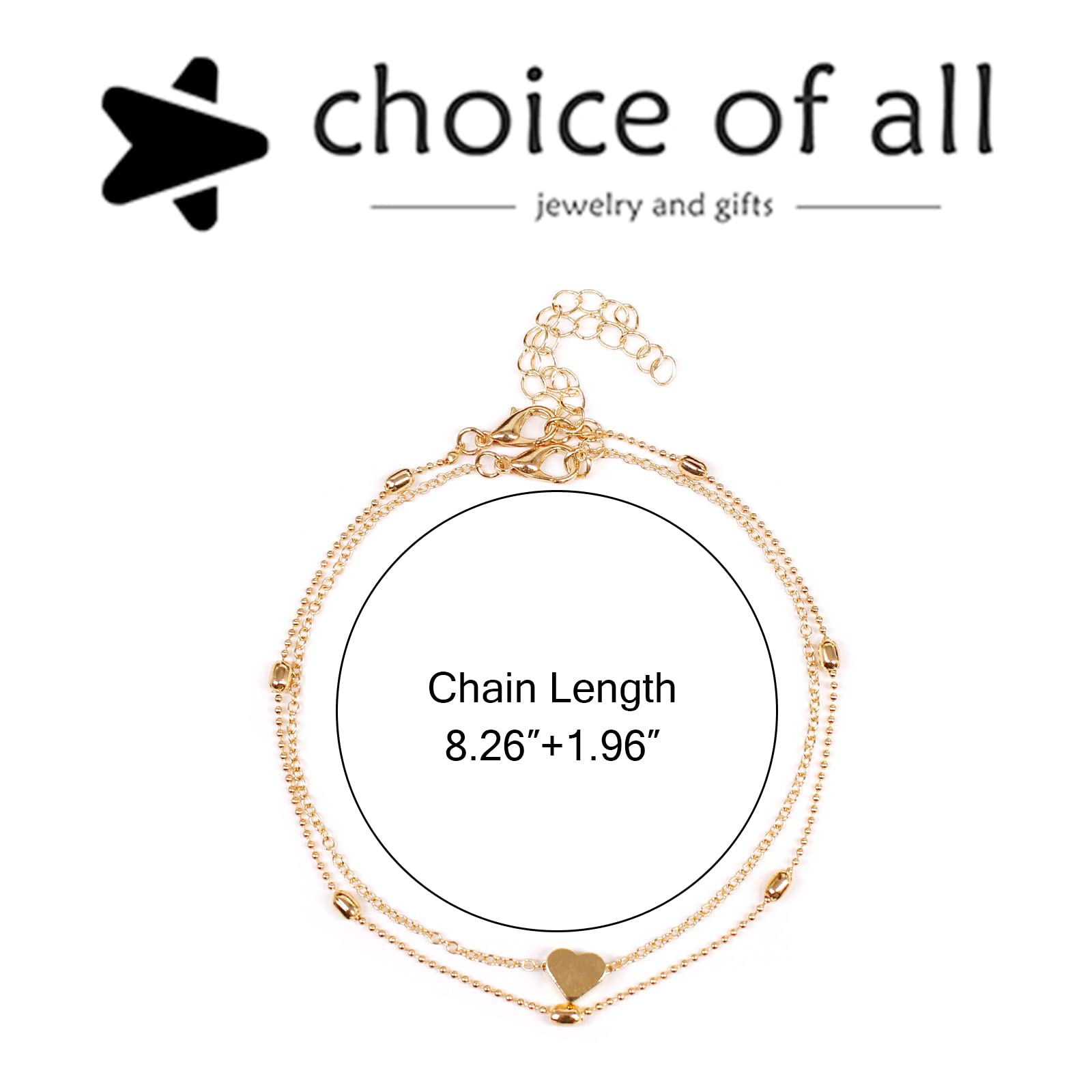 Gold Ankle Bracelets for Women - Dainty Paperclip Link Chain Anklets | Summer Beach Vacation Jewelry, Foot Accessories & Gifts for Her | Perfect for Weddings, Parties & Casual Outfits