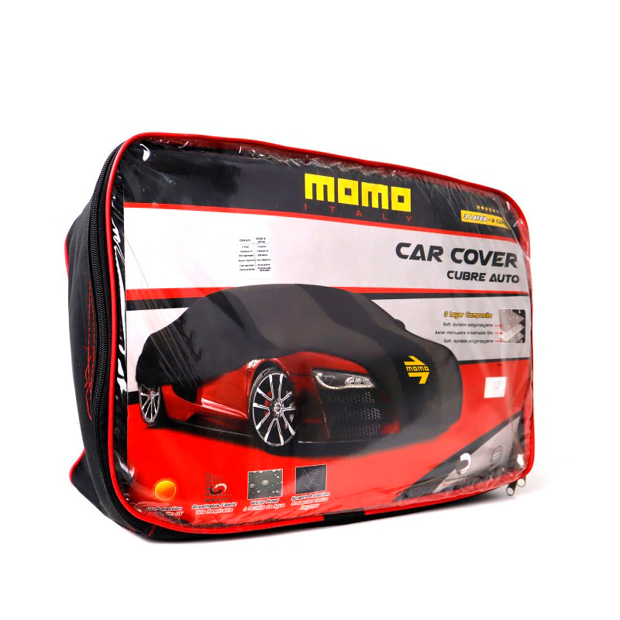 Premium MOMO Car Cover Interior Protector - 1 Layer Large Size (480x178x120 cm) Waterproof Dustproof UV Protection - Perfect for Sedans, SUVs, Trucks & Outdoor Vehicle Storage
