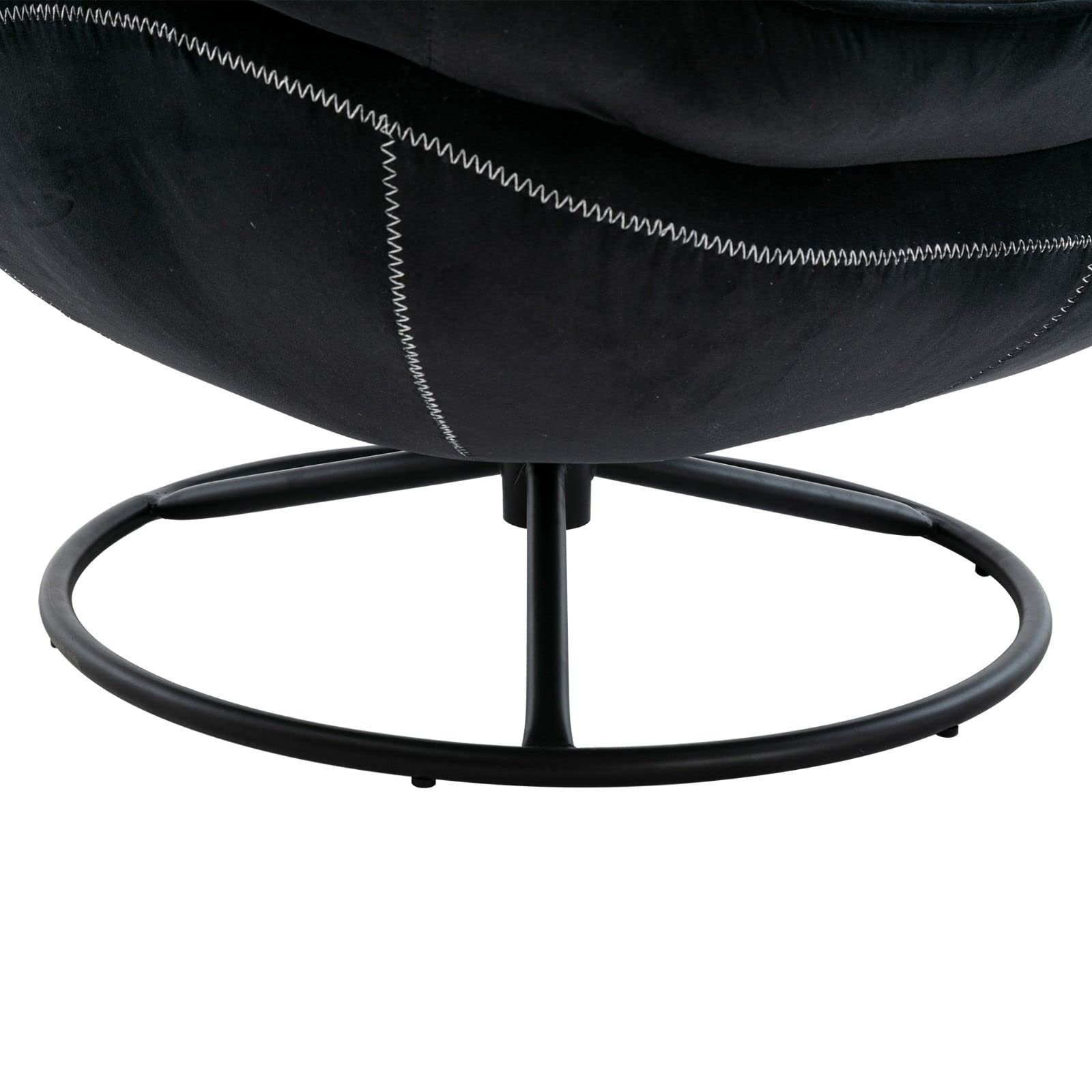 Velvet Swivel Accent Chair with Ottoman - Modern Living Room Lounge Chair with Footrest for Relaxing & Reading - Perfect for Home, Office, and Cozy Spaces