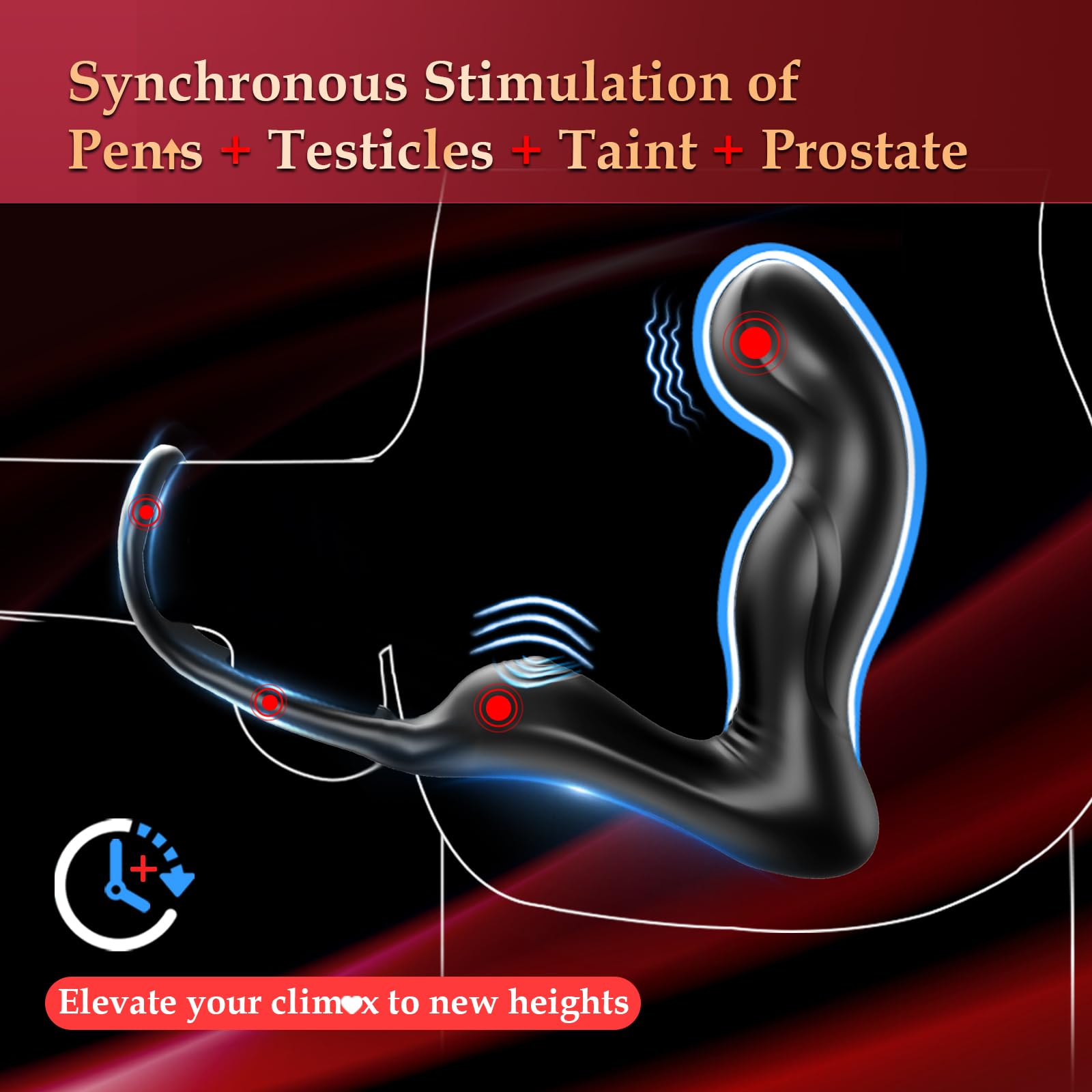 **HNNPY Anal Dildo for Men - Vibrating Prostate Massager with APP Remote Control, Cock Ring & Tapping Stimulator | Adult Sex Toy for Couples & Solo Play | Enhance Pleasure & Intimacy**    *(Use for prostate stimulation, solo play, or couples' fun – discreet, powerful vibrations for ultimate pleasure.)*