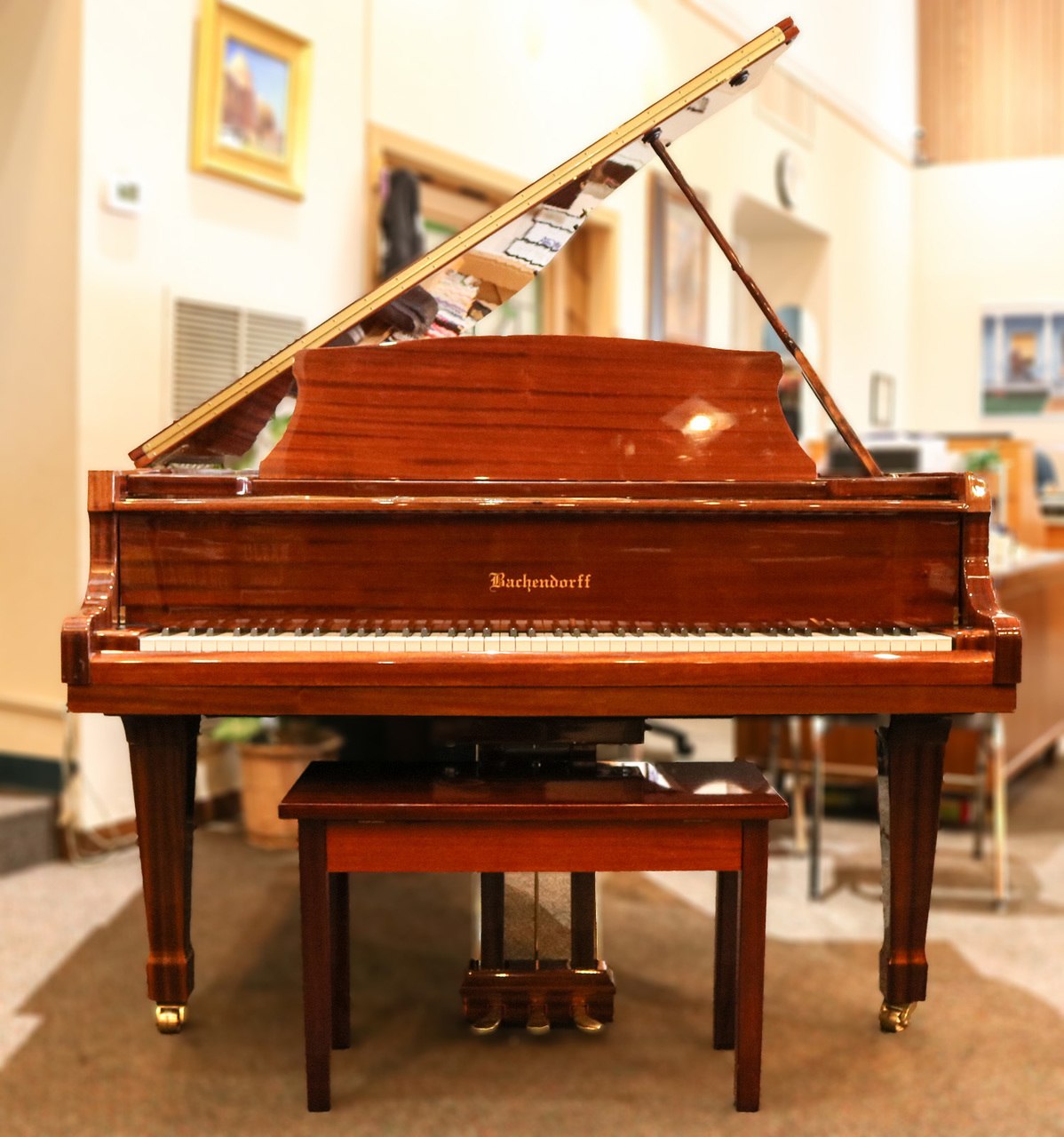 Bachendorff 6-Foot Grand Piano - Premium Handcrafted Acoustic Piano for Home, Concert & Studio - Perfect for Professional Pianists & Music Enthusiasts