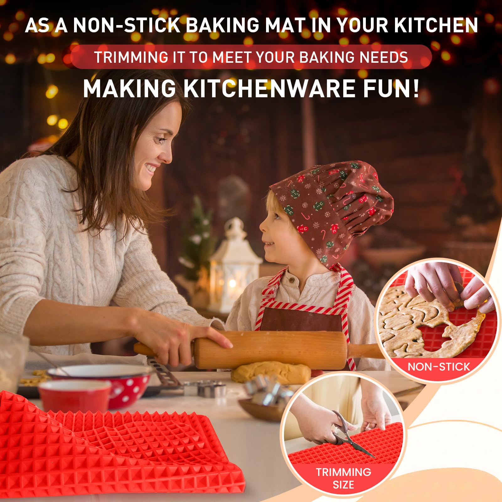 Non-Stick Silicone Baking Mat Set (2 Pack) - 16