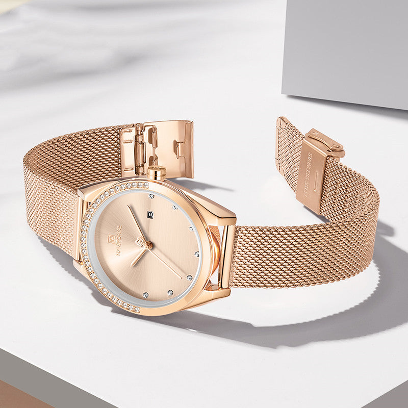 Waterproof Women's Quartz Watch with Calendar - Stylish & Durable for Everyday Wear, Swimming & Outdoor Activities