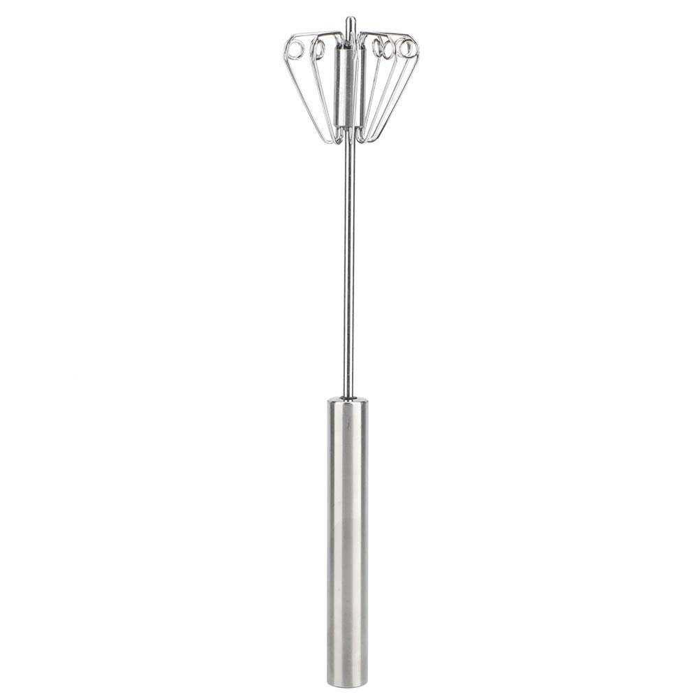 Stainless Steel Egg Beater - Semi-Automatic Handheld Foam Maker & Egg Blender for Kitchen | Perfect for Baking, Mixing Batter, Whipping Cream & Beating Eggs | Ideal for Home Cooks & Professional Bakers