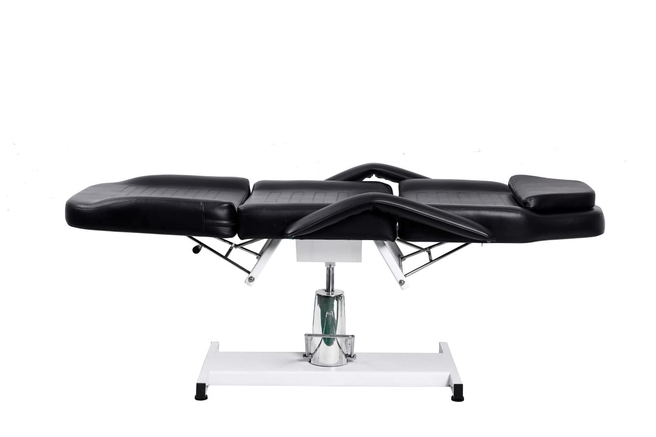 Professional Adjustable Hydraulic Massage Beauty Bed - Salon, Tattoo & Spa Equipment for Estheticians & Barbers | Perfect for Facial Treatments, Waxing & Body Contouring Services