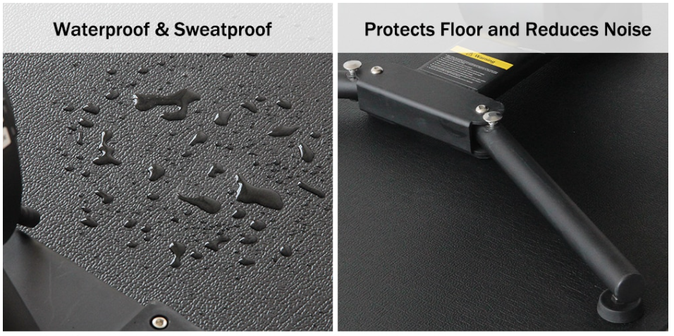 Thinkrider Bike Trainer Mat - Non-Slip Floor Protection for Indoor Cycling, Noise Reduction & Sweatproof - Perfect for Home Gym, Spin Class & Cardio Workouts