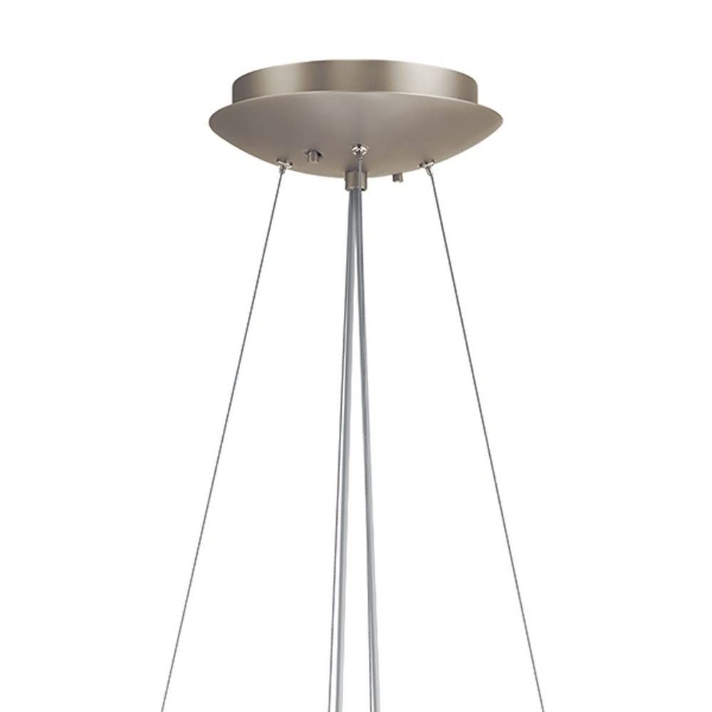 Vintage Farmhouse Mini Pendant Light with Metal Shade - Polished Nickel Finish for Kitchen Island, Dining Room or Bedroom Lighting