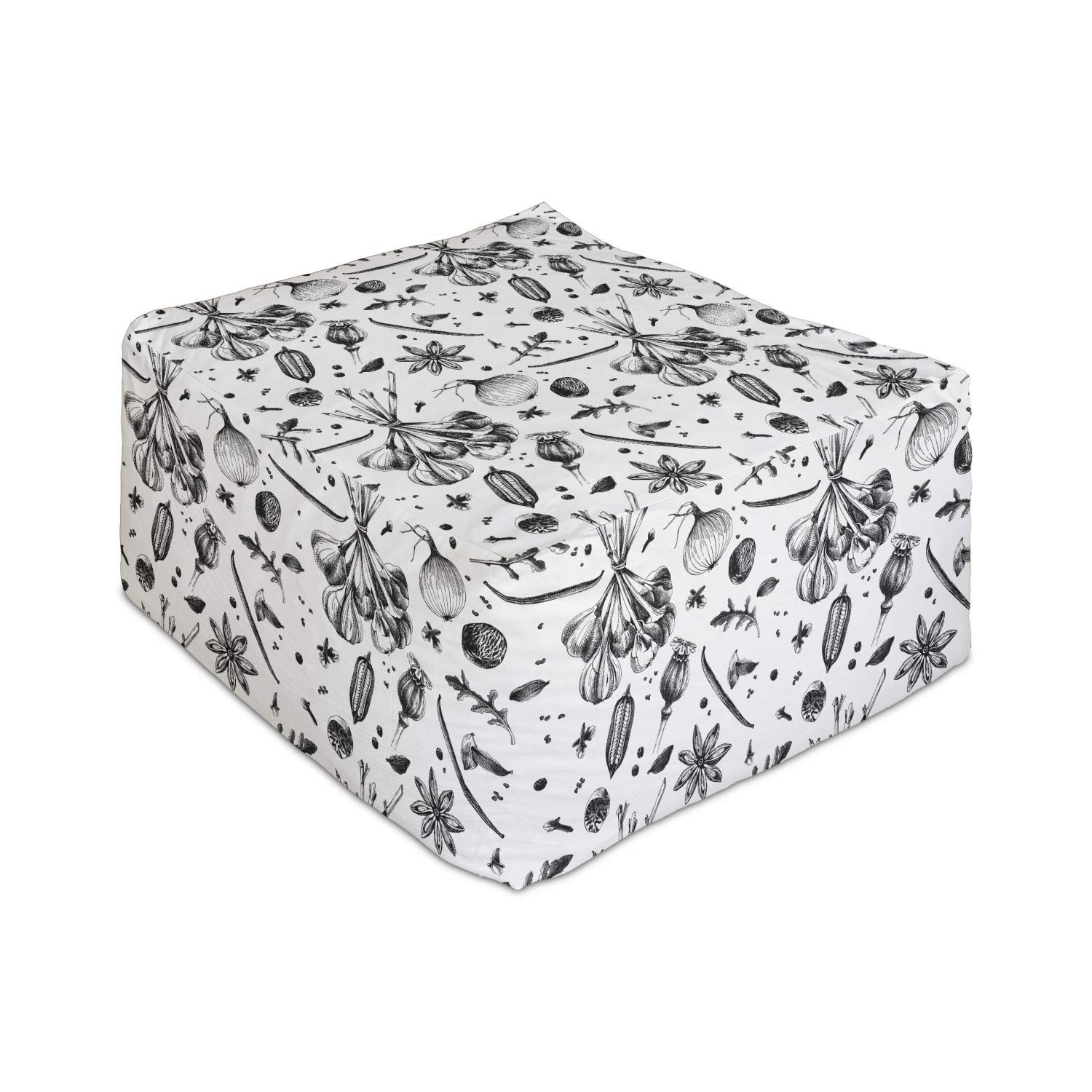 Ambesonne Rectangle Foot Stool Ottoman - 25