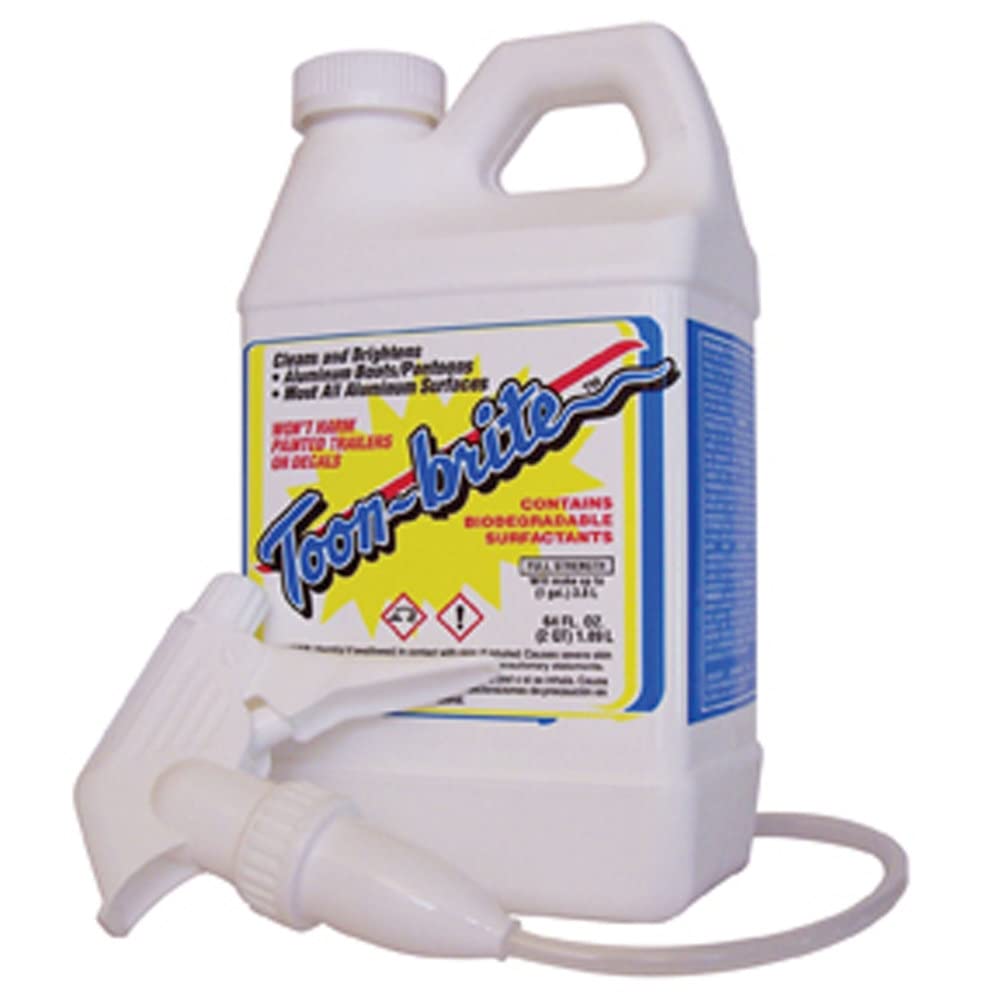 Toon-brite B1000 Aluminum Cleaner - 1/2 Gallon with Sprayer for Boats, RVs, and Outdoor Metal Surfaces