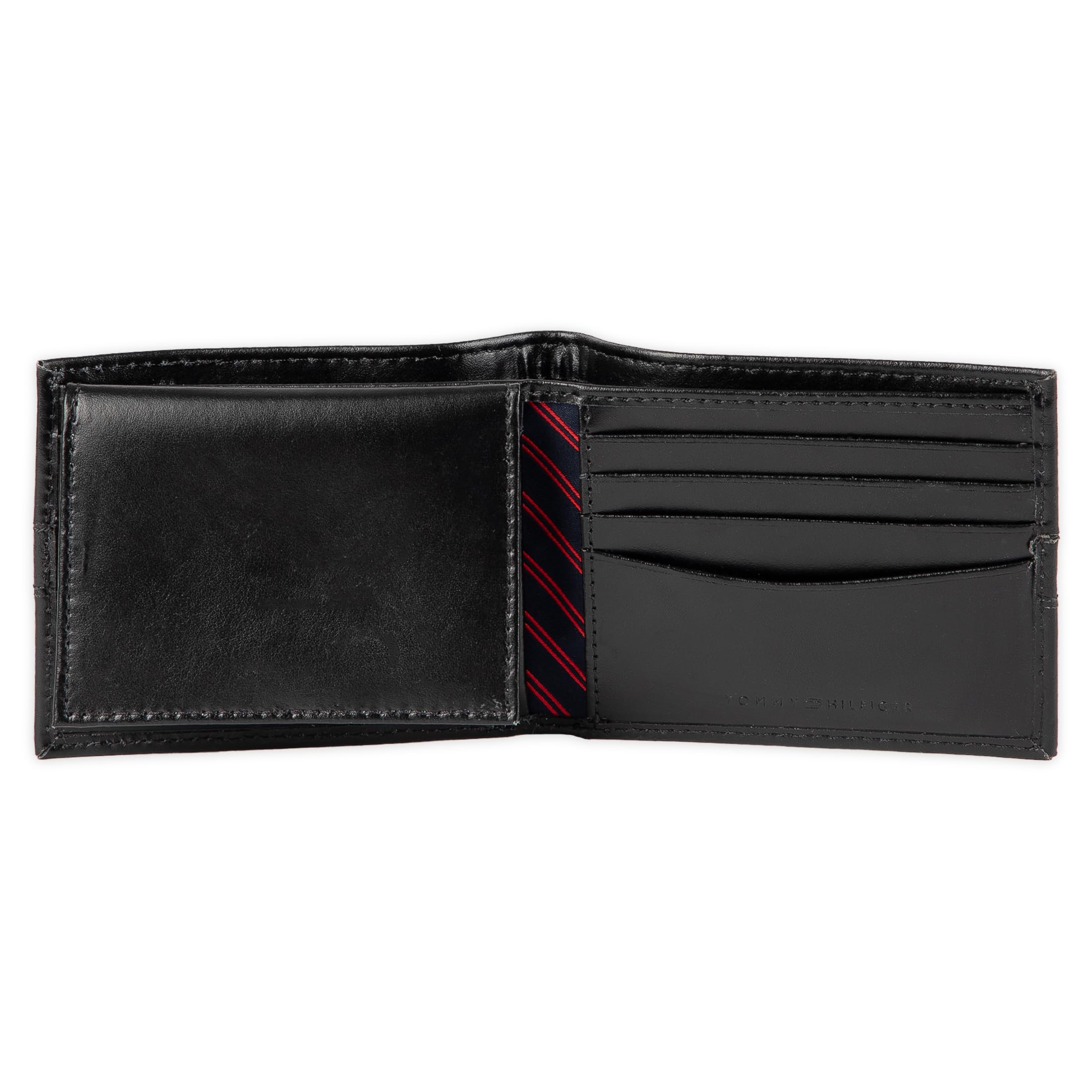 Tommy Hilfiger Men's Classic Bifold Leather Wallet with ID Window & 12 Card Slots - Slim RFID Blocking Wallet for Everyday Carry, Travel & Business
