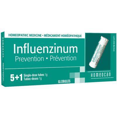 Homeocan Influenzinum Prevention 5+1 Doses - Natural Flu Relief & Immune Support | For Seasonal Wellness & Family Protection