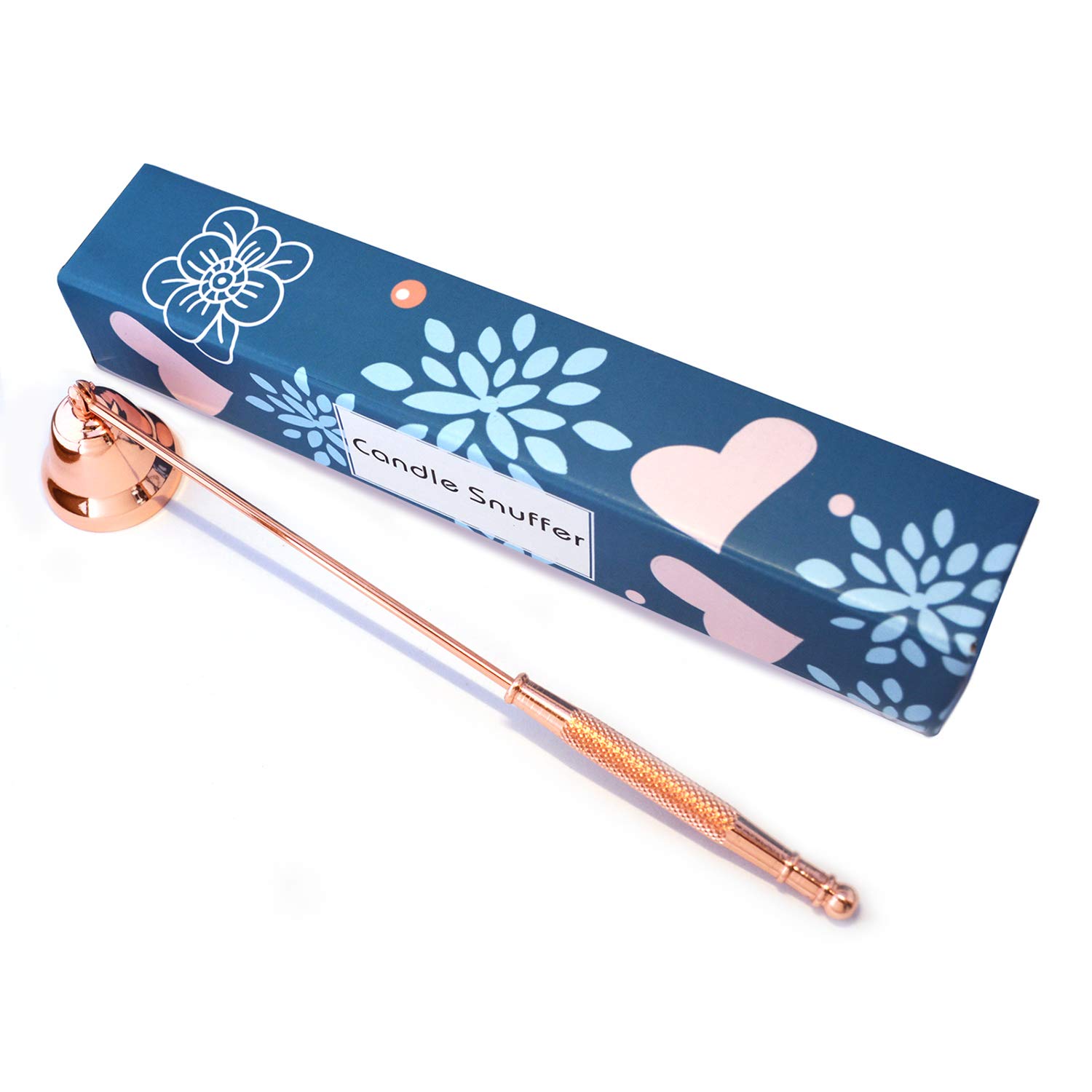Rose Gold Metal Candle Snuffer with Long Handle - Perfect for Aromatherapy & Jar Candles