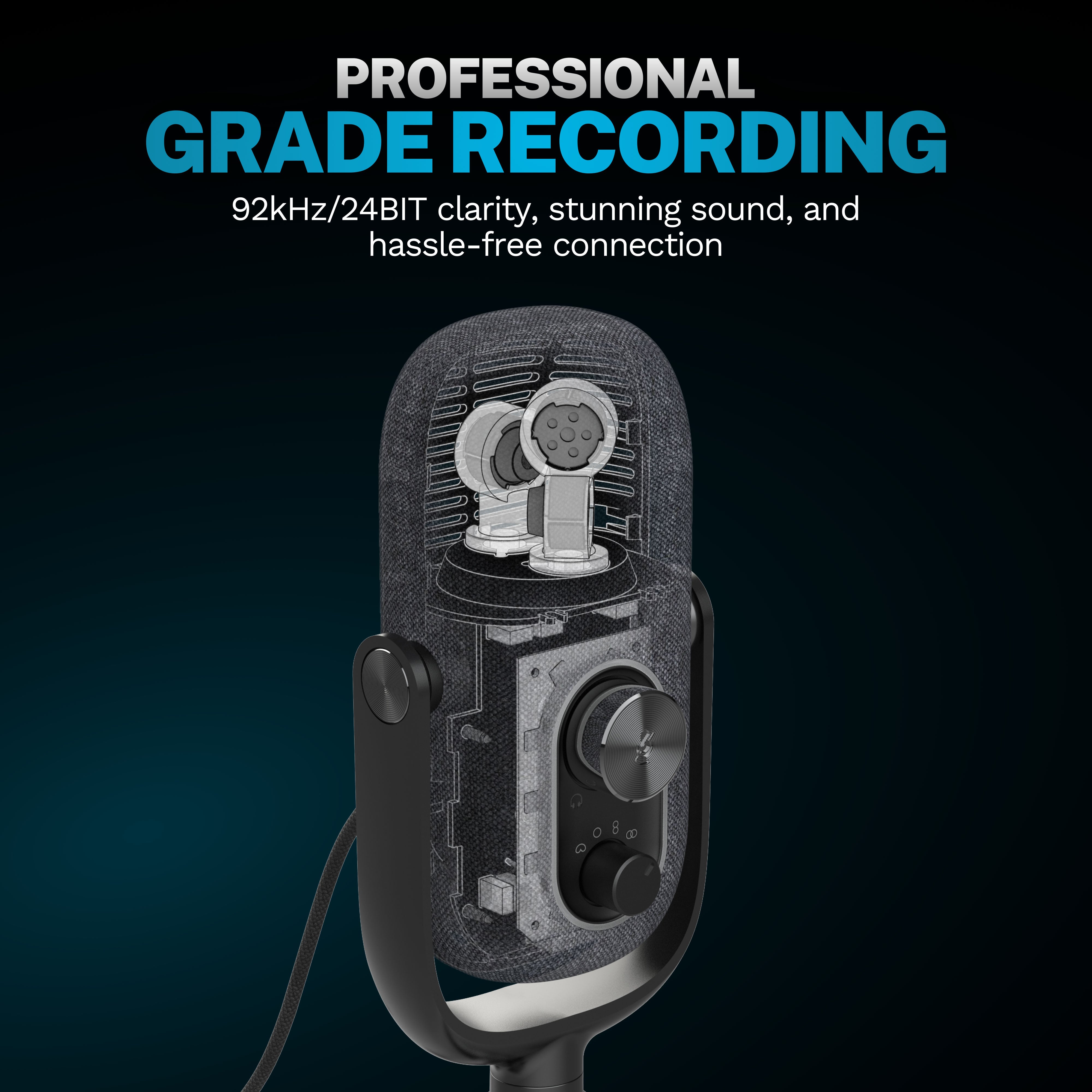 Epic Talk USB Microphone - Professional Plug & Play PC Microphone for Streaming, Podcasting, Gaming & Zoom Calls (White) | Crystal Clear Sound for Content Creators & Remote Workers