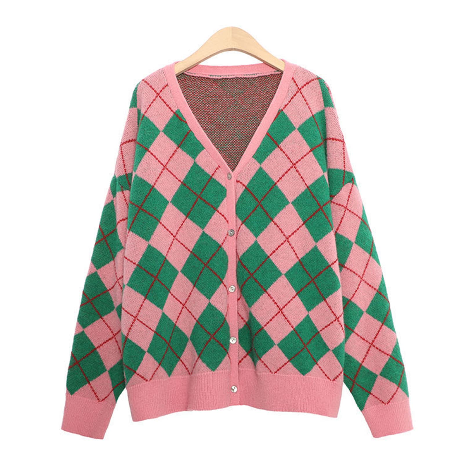 Women's Long Sleeve Cropped Cardigan Sweater - Y2K Floral Knit V-Neck Button Down Top for Spring Outfits | Perfect for Office Wear, Date Nights & Casual Outings