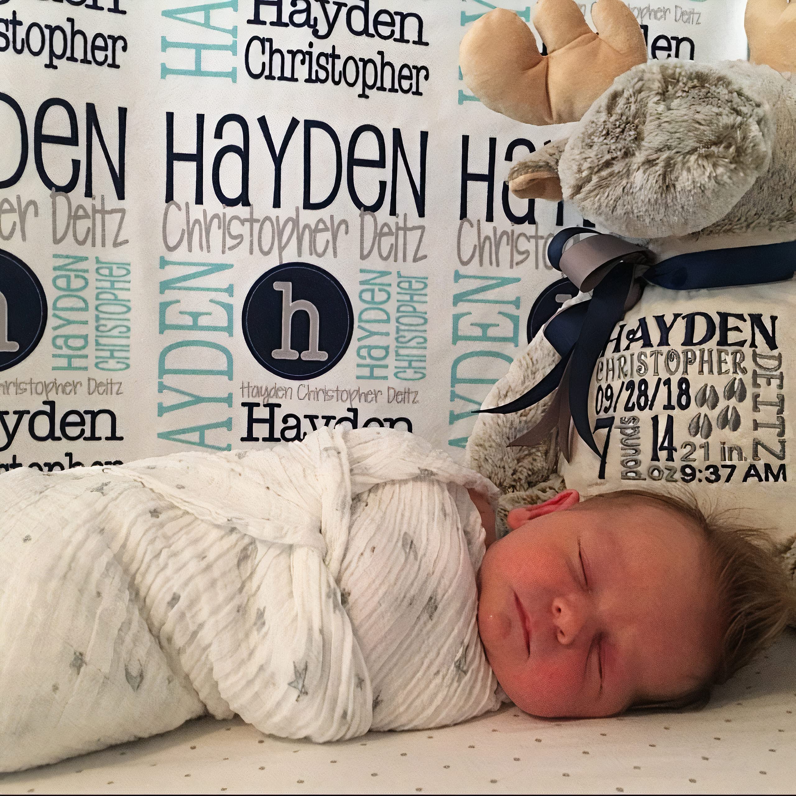 Personalized Baby Blankets with Custom Name - Premium Quality Newborn Blankets for Girls & Boys, Perfect for Nursery, Stroller, and Cuddling