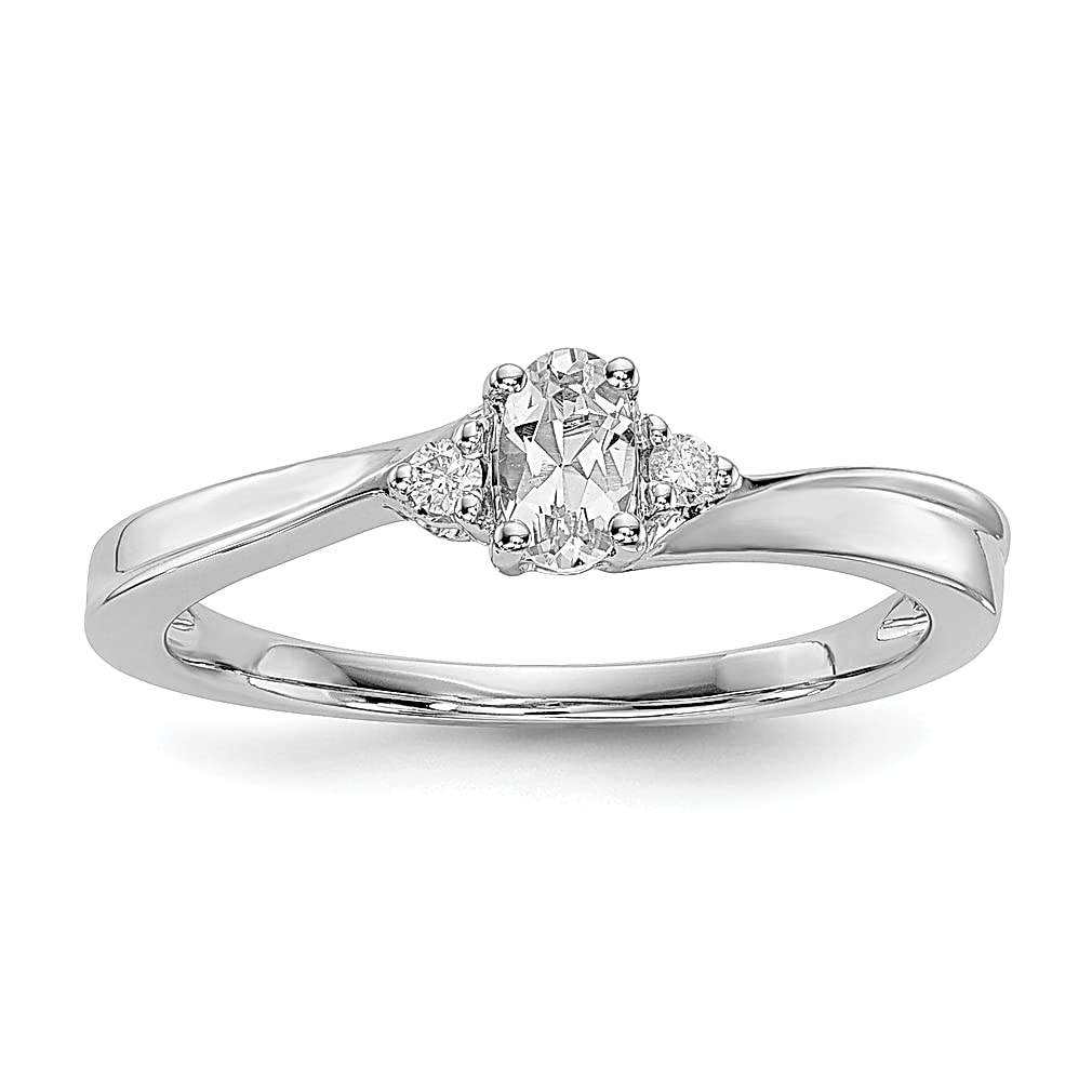 925 Sterling Silver Cubic Zirconia & Diamond April Birthstone Ring for Women - Elegant Stackable Band Jewelry Gift for Mom, Wife, Girlfriend | Perfect for Birthdays, Anniversaries & Special Occasions