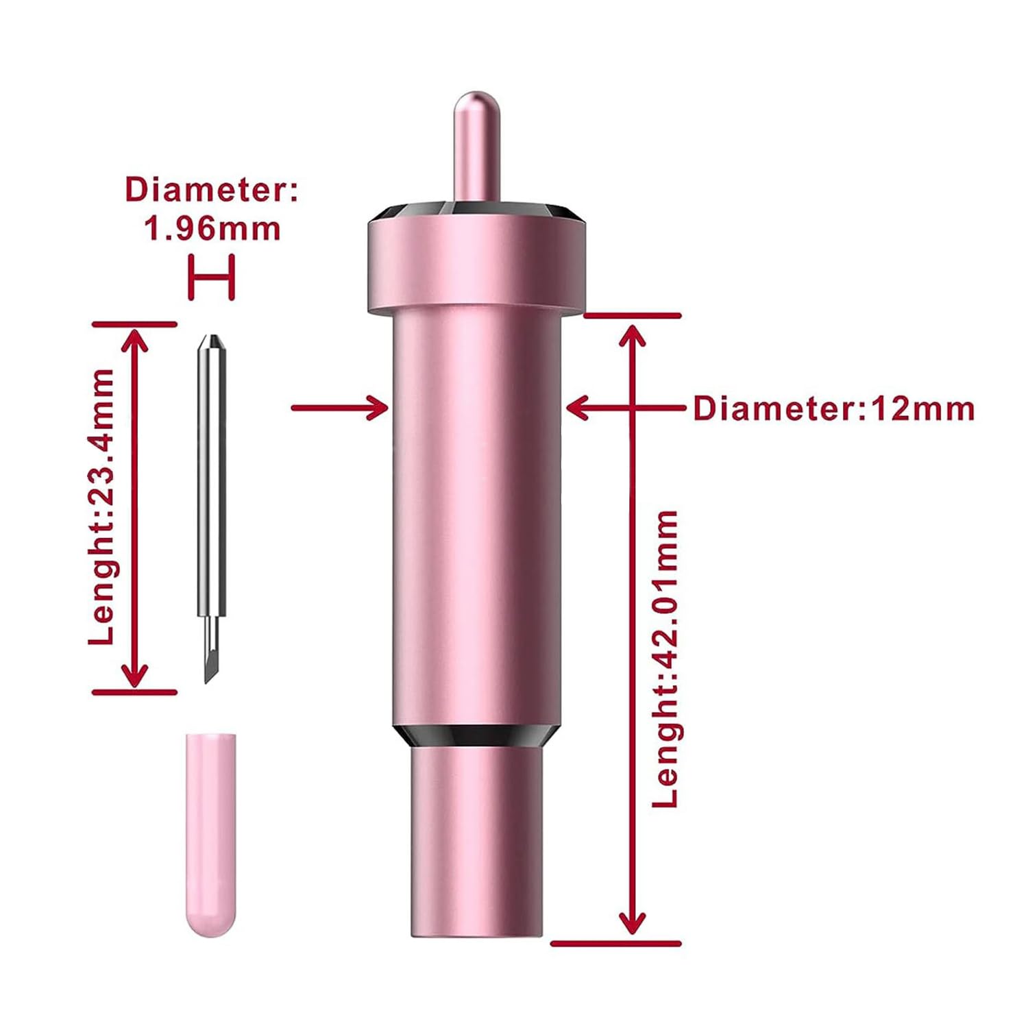 5Pcs Premium Fine Point Blades Compatible with Cricut Maker 3/Maker/Explore 3/Explore Air 2/Air/One/Venture - Replacement Blade Housing for Vinyl, Cardstock & Light Materials (Pink) - Perfect for DIY Crafts, Scrapbooking & Home Decor Projects