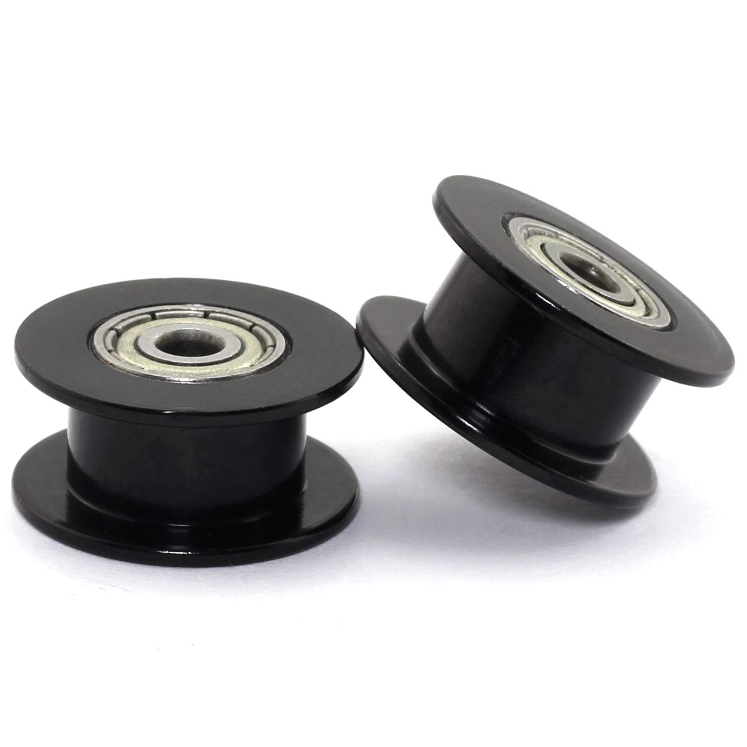 2PCS 20 Teeth 3mm Bore Idler Timing Pulley with Bearing - 2GT Aluminum Alloy H Type GT2 Synchronous Wheel for 6mm Width Belt - Compatible with 3D Printers, CNC Machines & Mechanical Drive Systems - HJ Garden