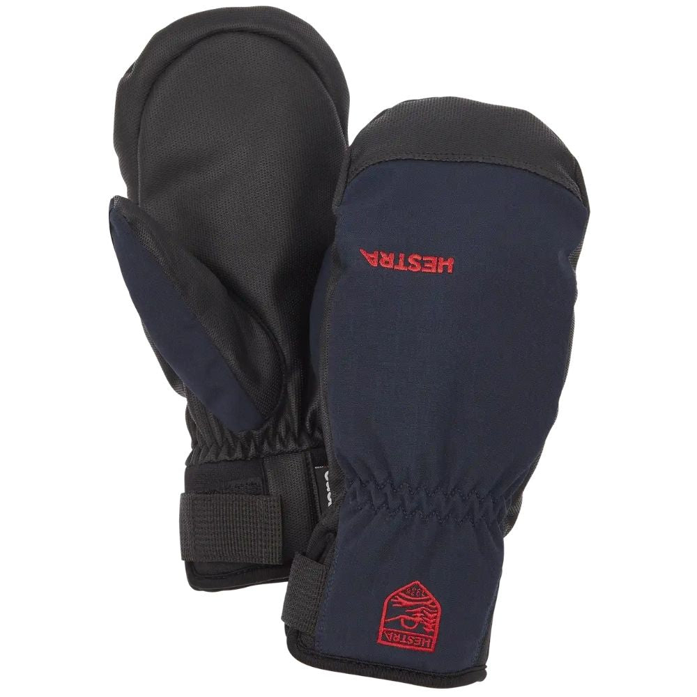Hestra Ferox Primaloft Kids Ski Mittens - Warm Waterproof Winter Gloves for Boys & Girls - Navy Blue - Perfect for Snowboarding, Sledding & Cold Weather Activities